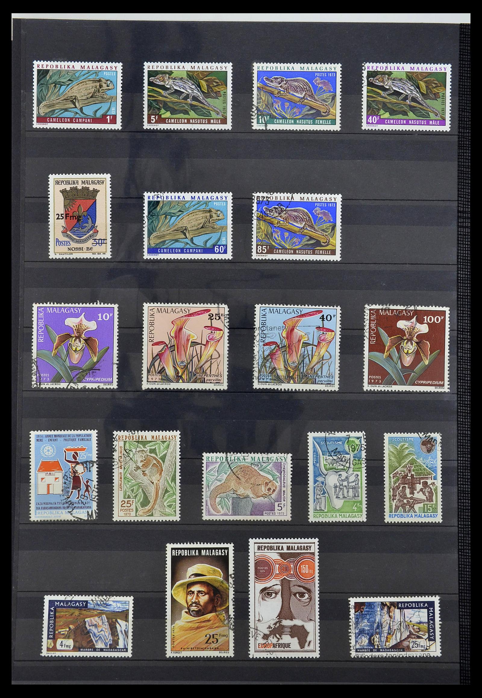 34190 0977 - Postzegelverzameling 34190 Franse koloniën in Afrika 1885-1998.