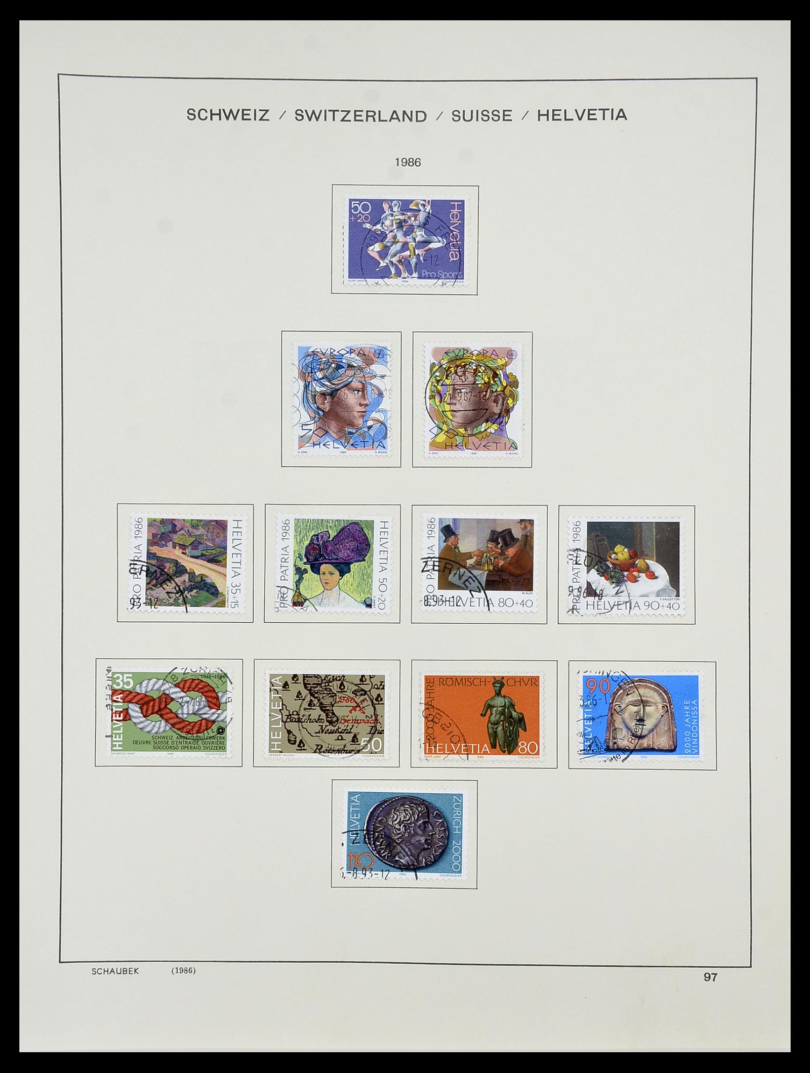 34204 117 - Postzegelverzameling 34204 Zwitserland 1862-2001.