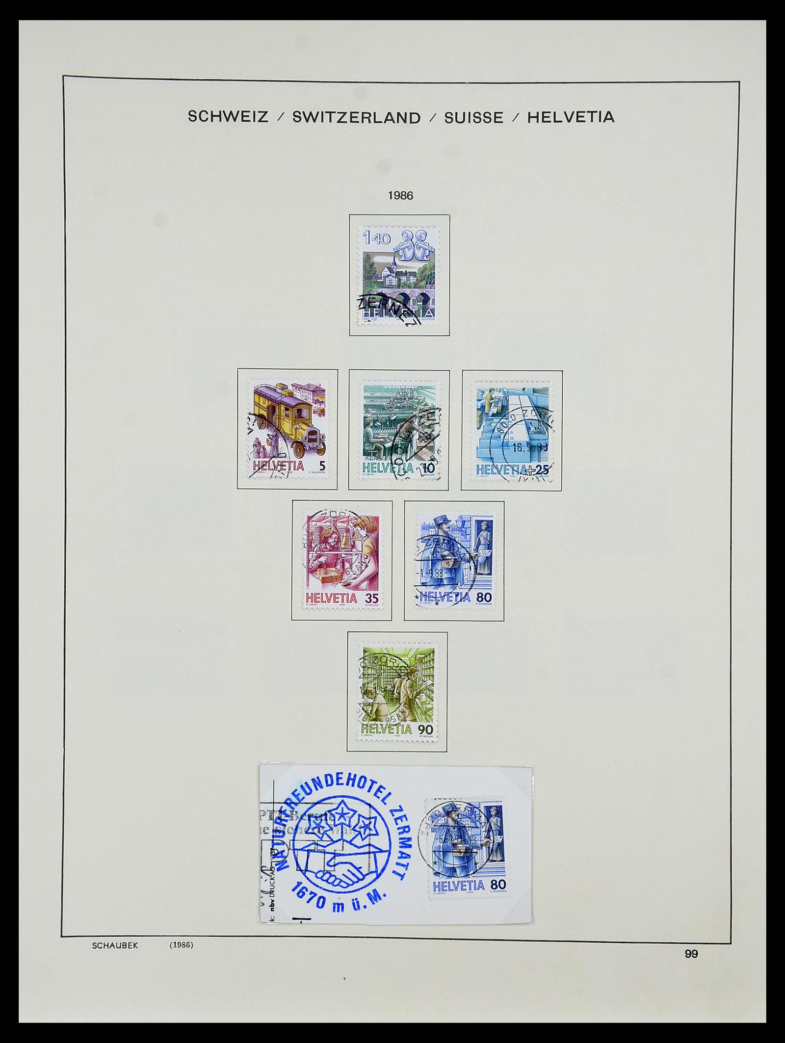 34204 119 - Postzegelverzameling 34204 Zwitserland 1862-2001.