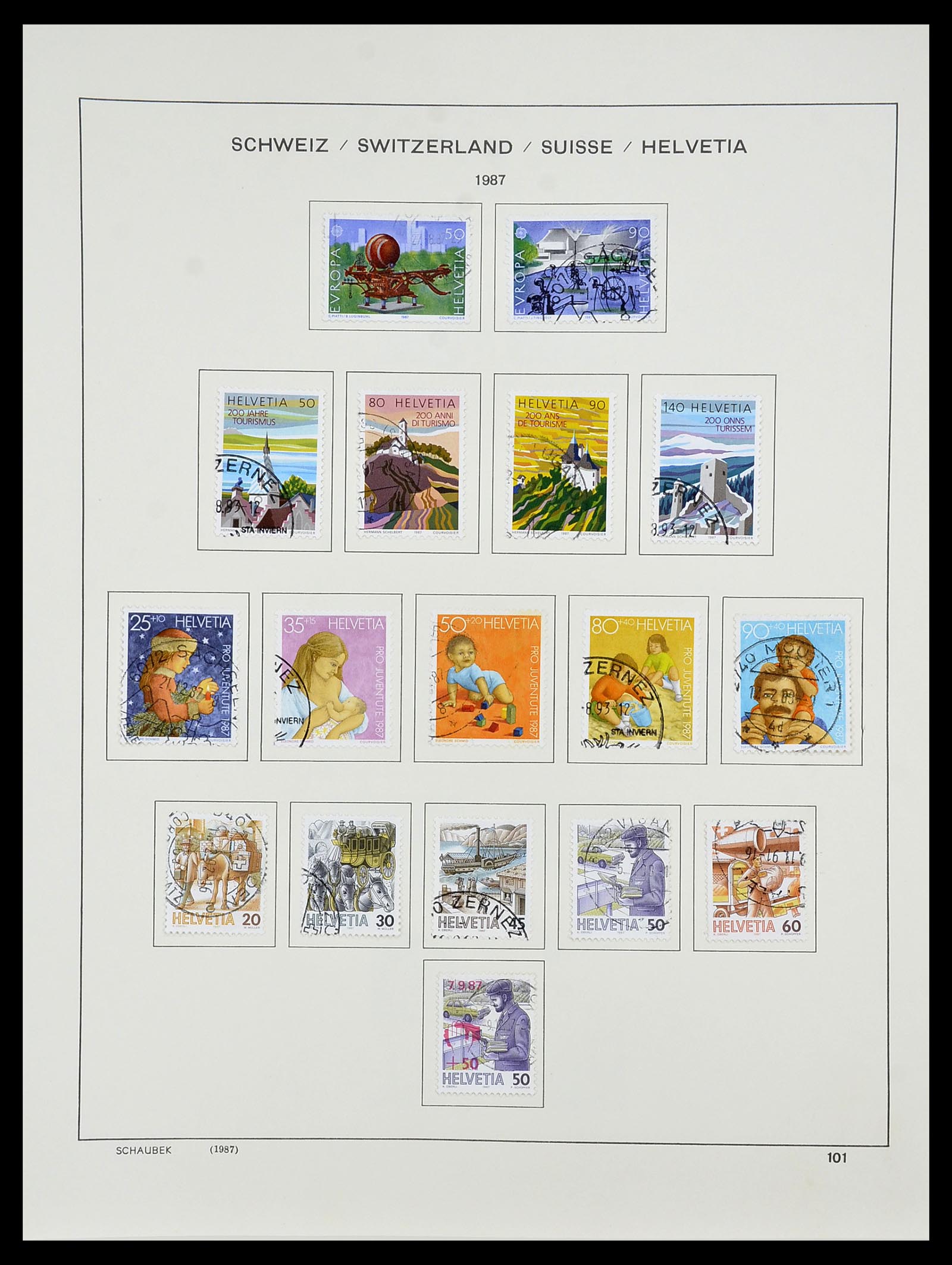 34204 121 - Postzegelverzameling 34204 Zwitserland 1862-2001.