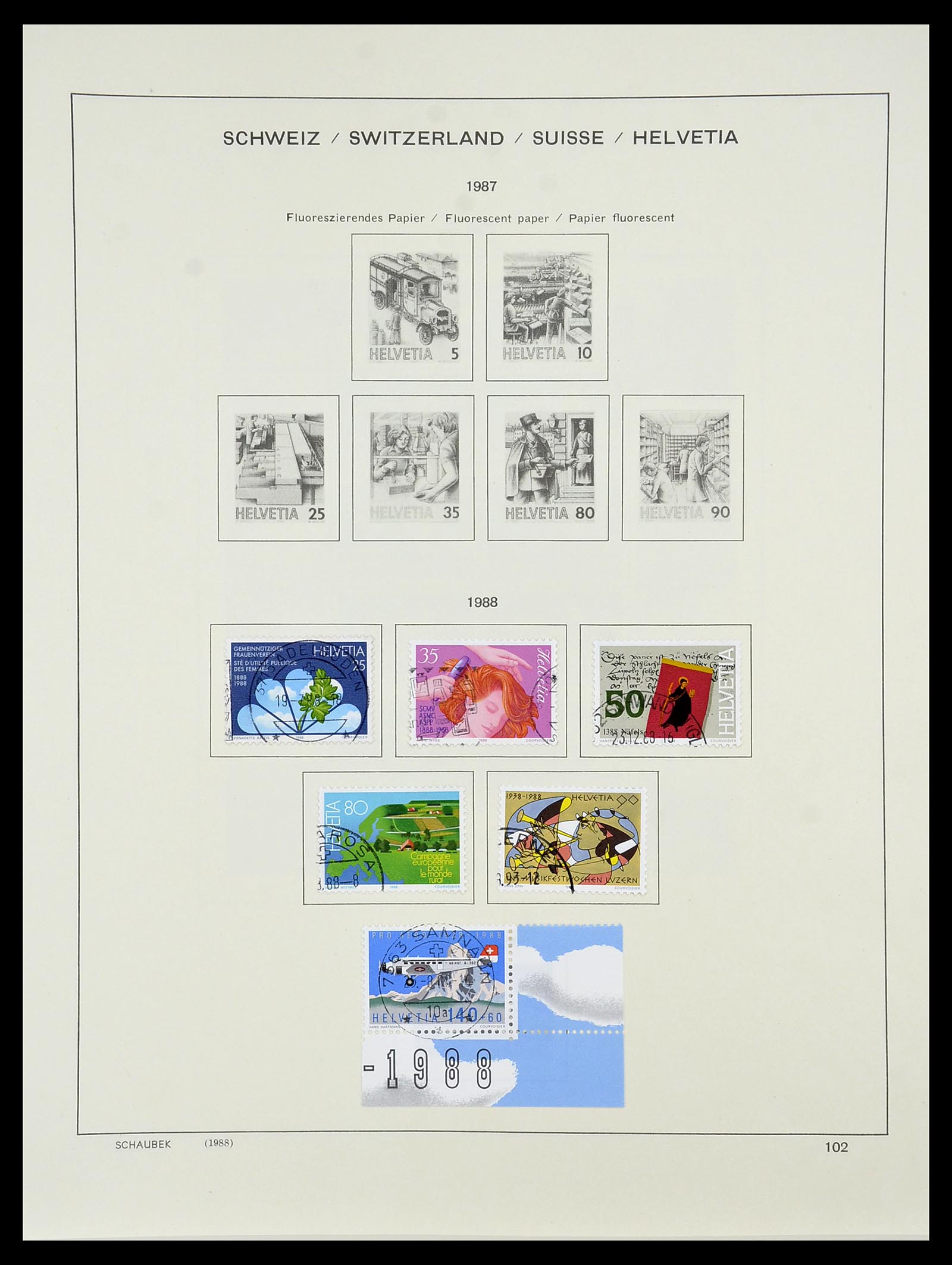 34204 122 - Postzegelverzameling 34204 Zwitserland 1862-2001.