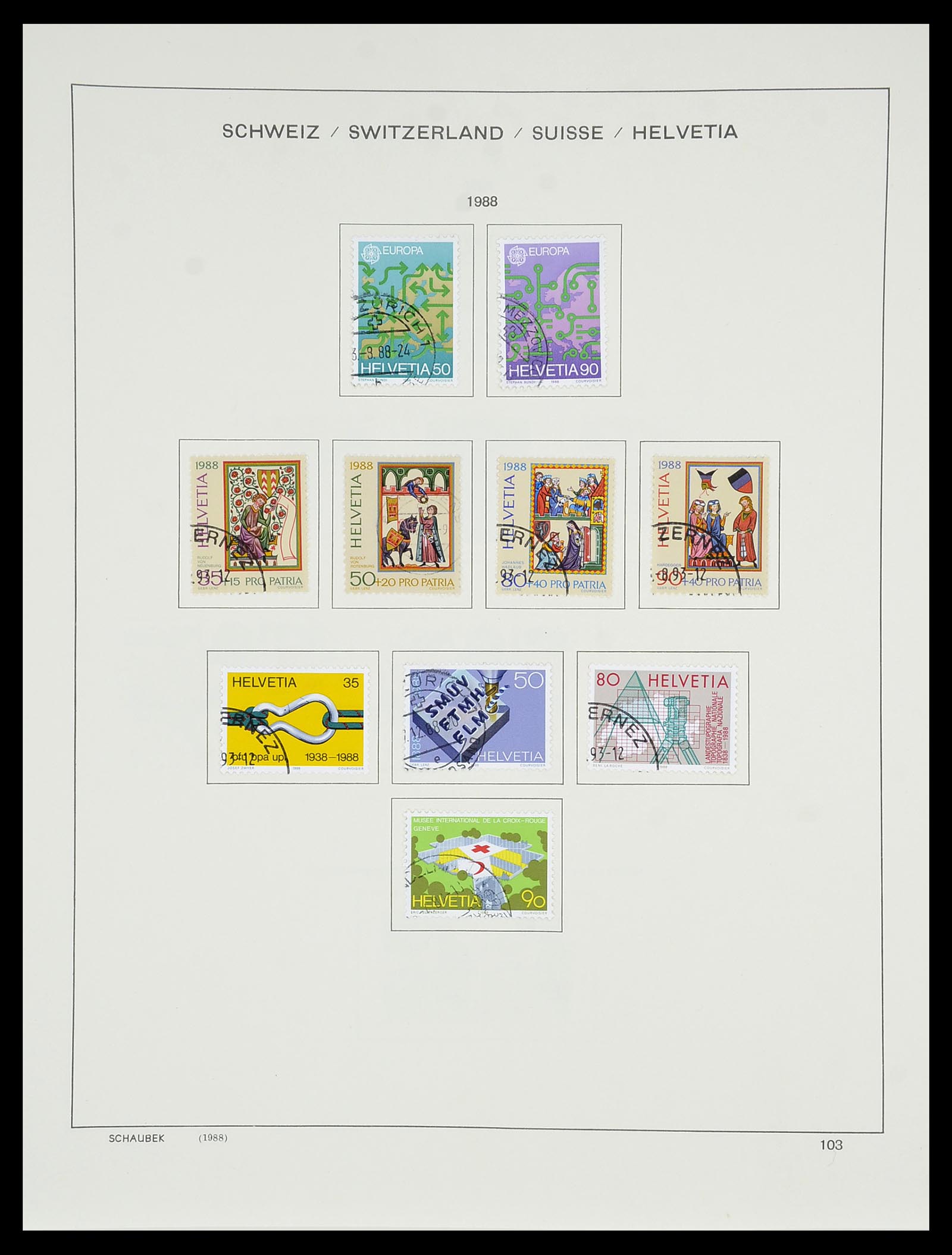34204 123 - Postzegelverzameling 34204 Zwitserland 1862-2001.