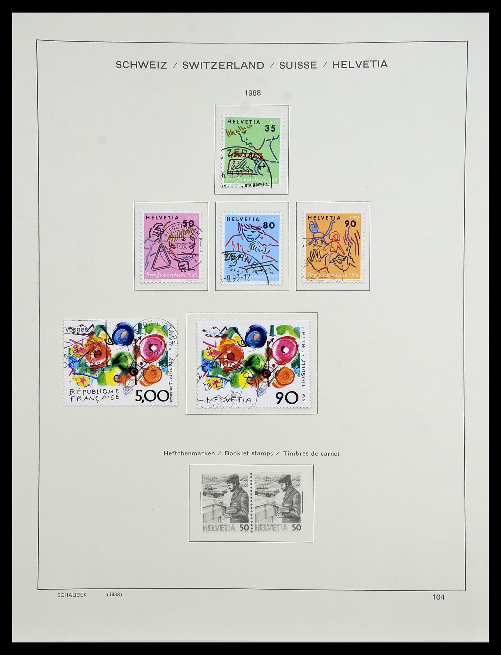 34204 124 - Postzegelverzameling 34204 Zwitserland 1862-2001.