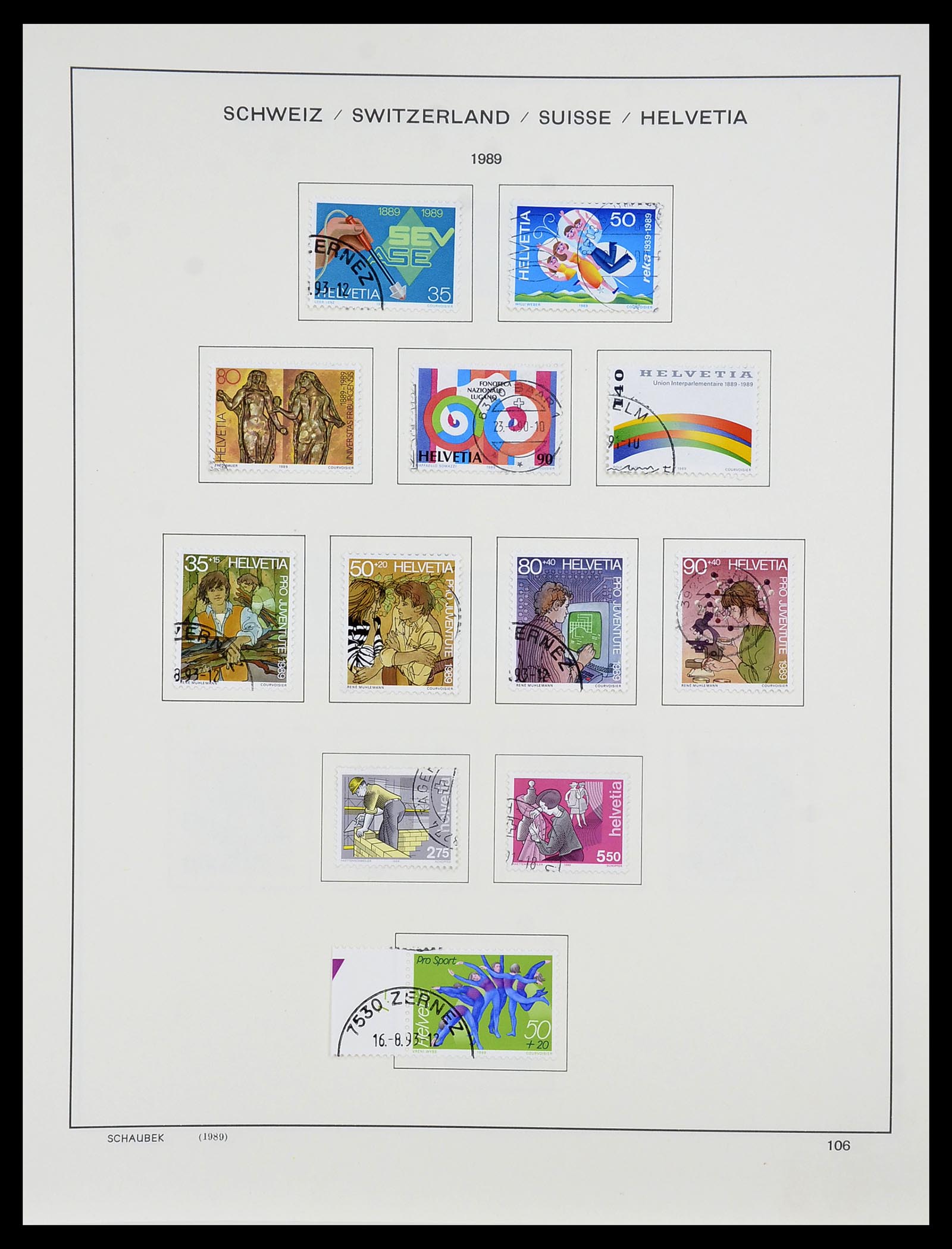 34204 126 - Postzegelverzameling 34204 Zwitserland 1862-2001.
