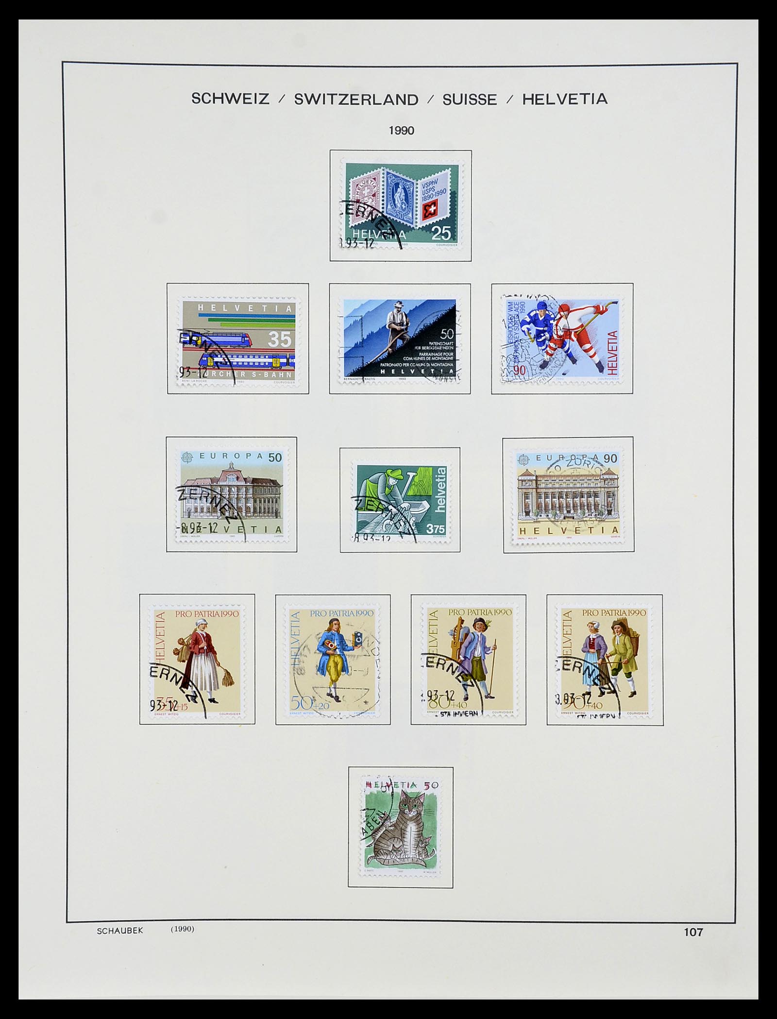 34204 127 - Postzegelverzameling 34204 Zwitserland 1862-2001.