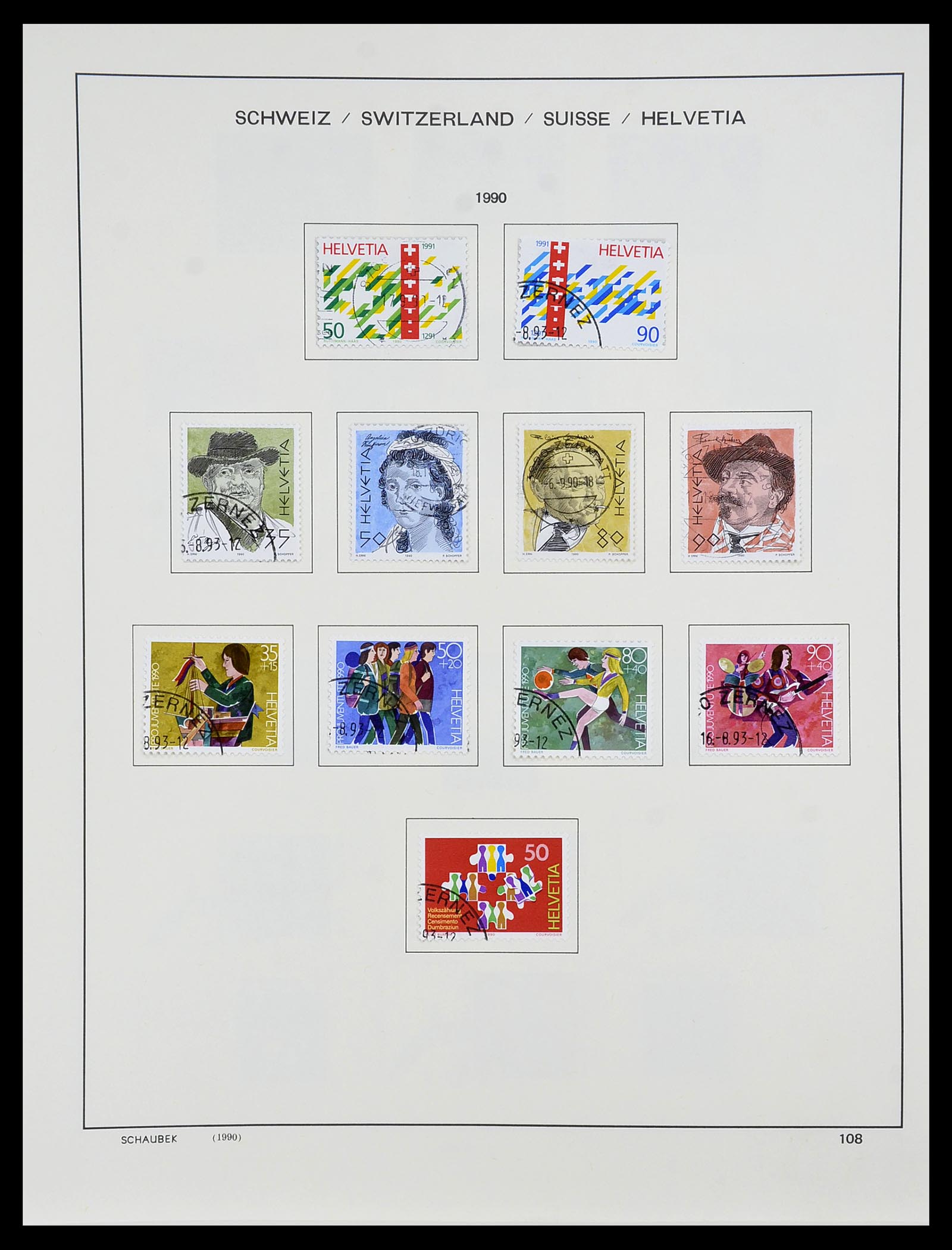 34204 128 - Postzegelverzameling 34204 Zwitserland 1862-2001.