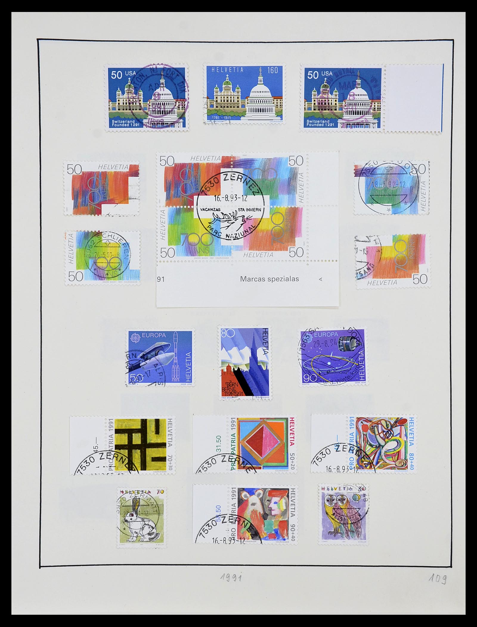 34204 129 - Postzegelverzameling 34204 Zwitserland 1862-2001.