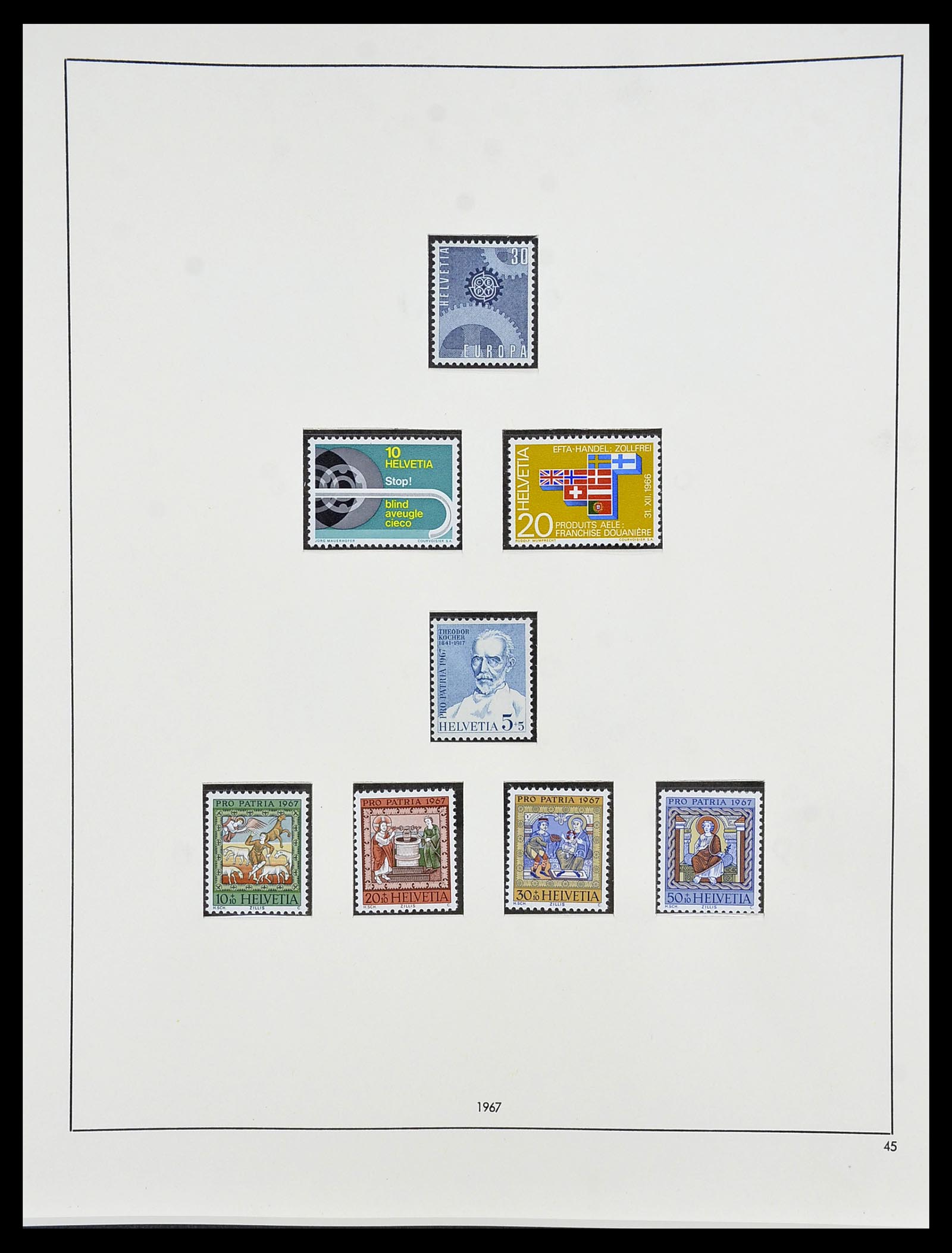 34204 163 - Postzegelverzameling 34204 Zwitserland 1862-2001.