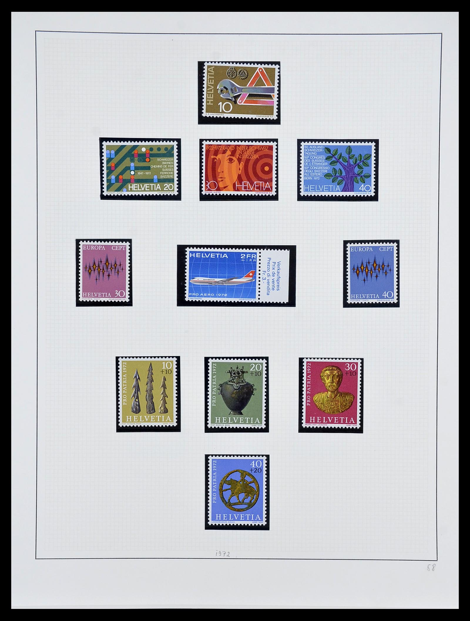 34204 176 - Postzegelverzameling 34204 Zwitserland 1862-2001.