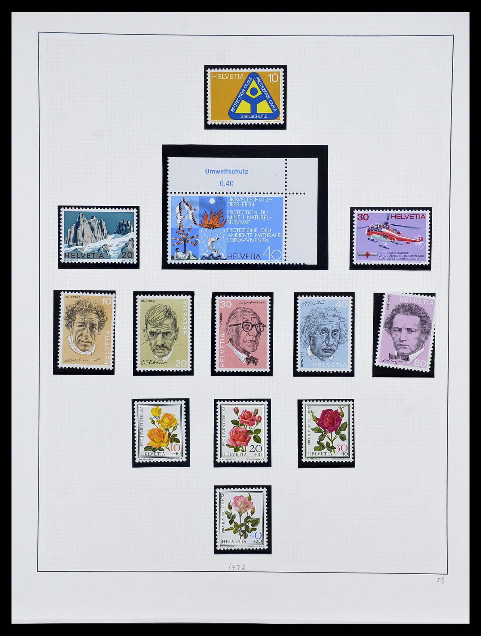 34204 177 - Postzegelverzameling 34204 Zwitserland 1862-2001.