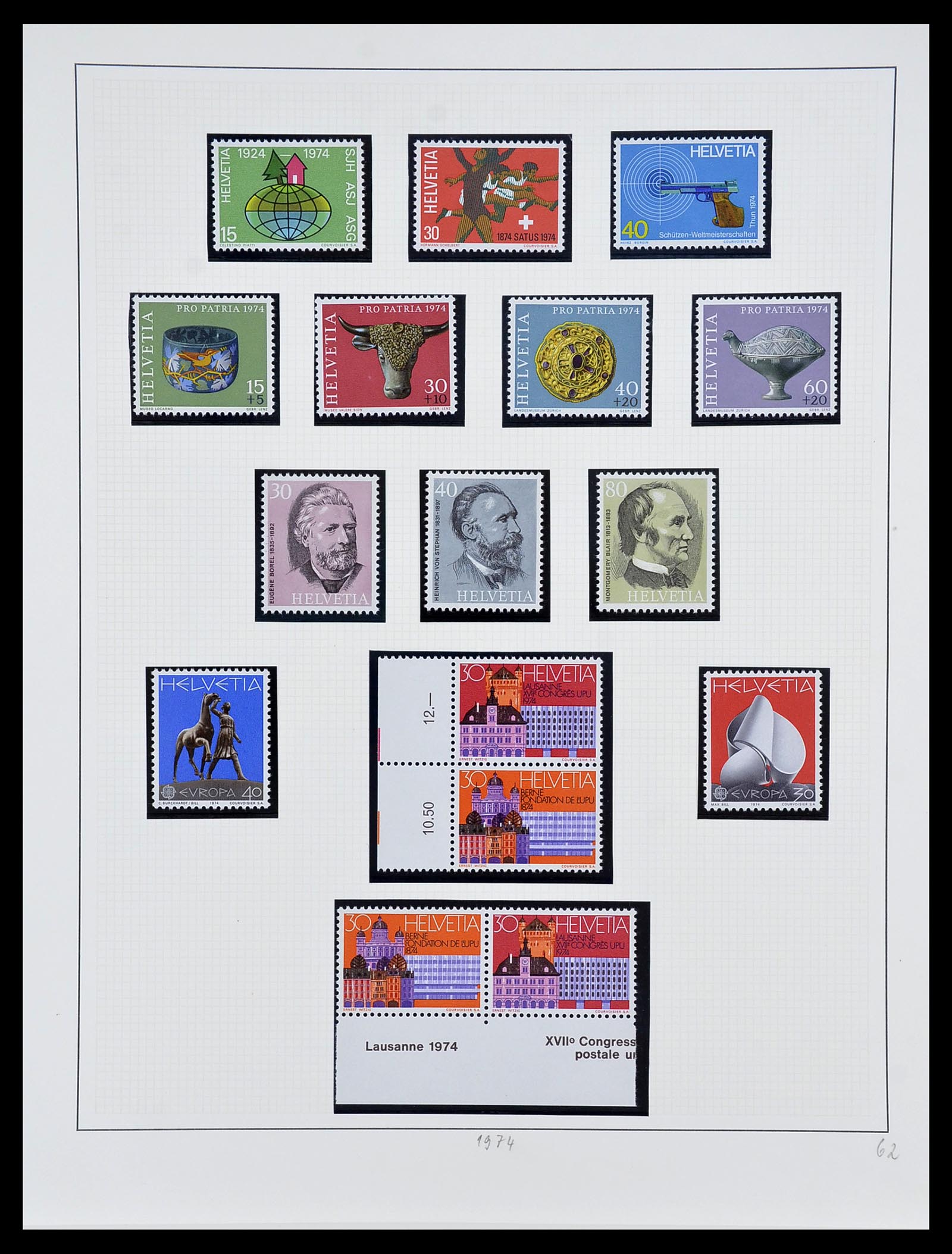 34204 180 - Postzegelverzameling 34204 Zwitserland 1862-2001.