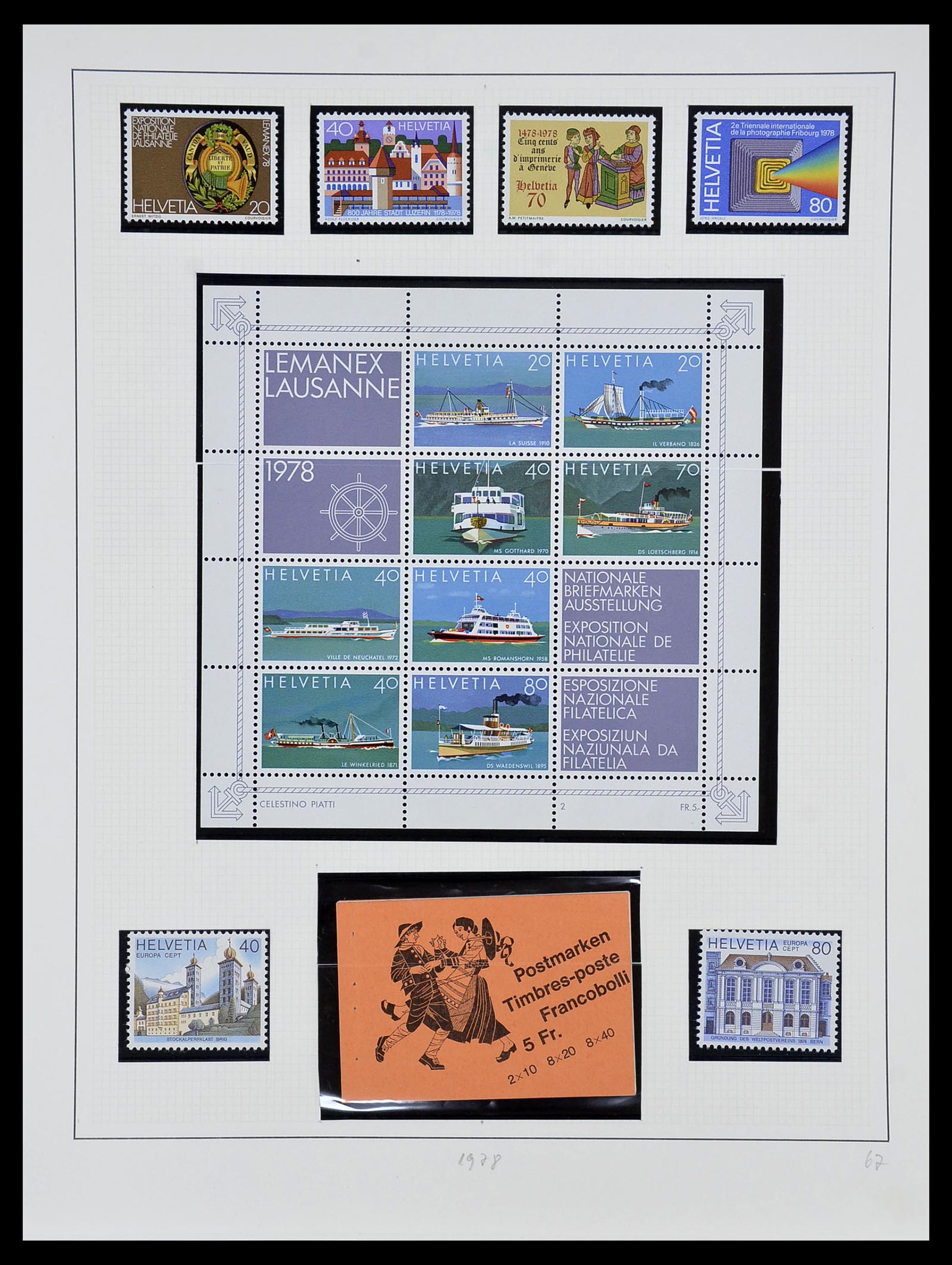 34204 185 - Postzegelverzameling 34204 Zwitserland 1862-2001.