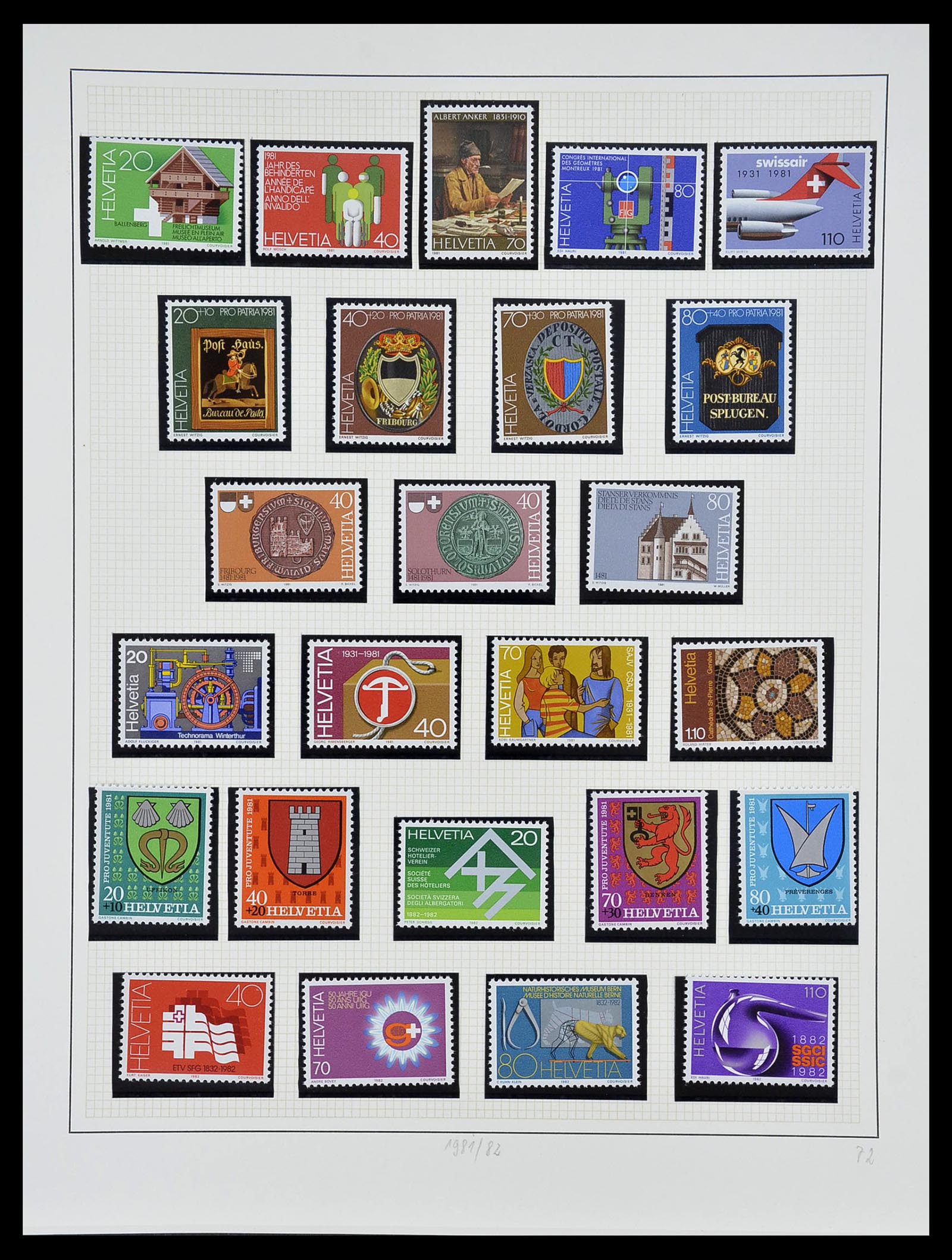 34204 190 - Postzegelverzameling 34204 Zwitserland 1862-2001.