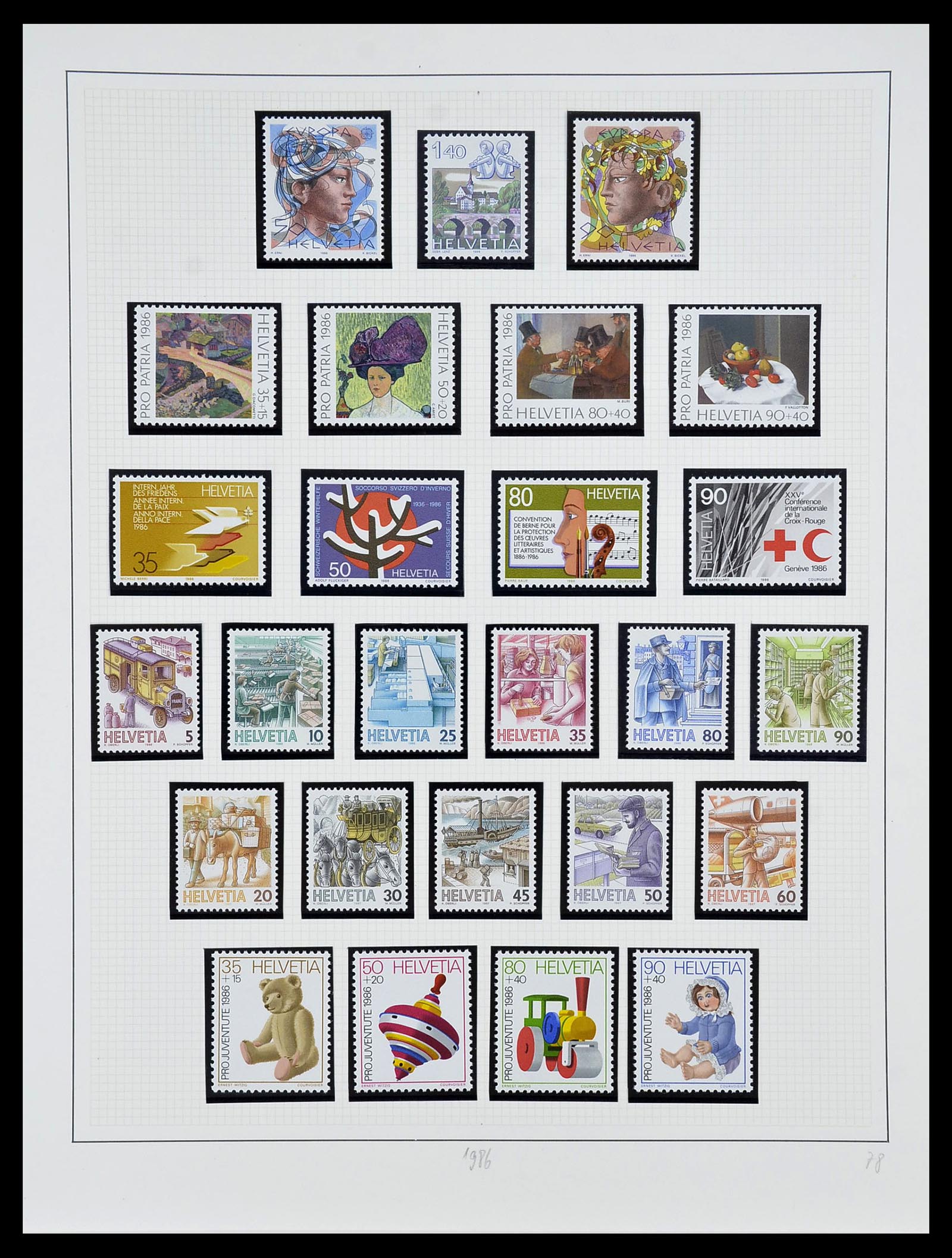 34204 196 - Postzegelverzameling 34204 Zwitserland 1862-2001.