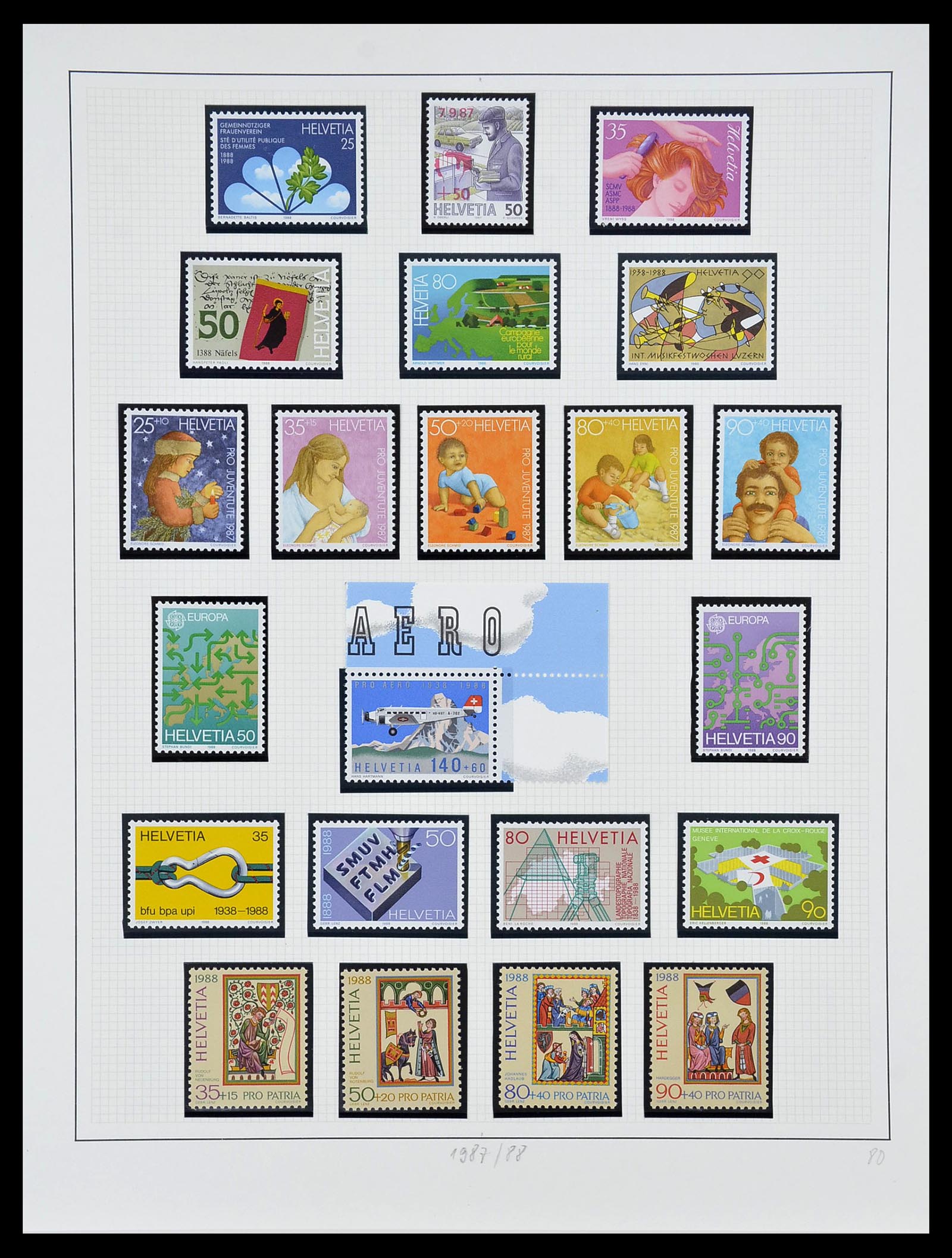 34204 198 - Postzegelverzameling 34204 Zwitserland 1862-2001.