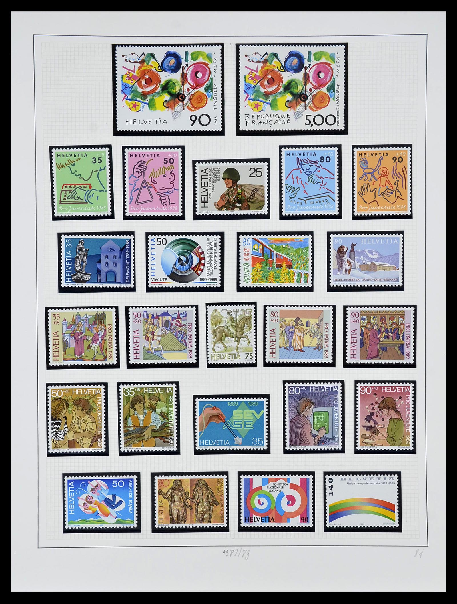34204 199 - Postzegelverzameling 34204 Zwitserland 1862-2001.