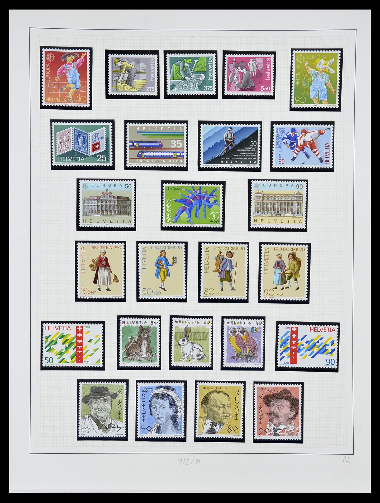 34204 200 - Postzegelverzameling 34204 Zwitserland 1862-2001.