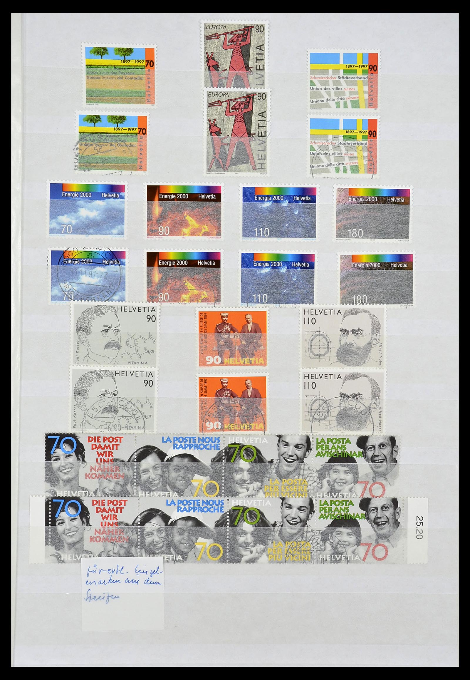 34204 221 - Postzegelverzameling 34204 Zwitserland 1862-2001.