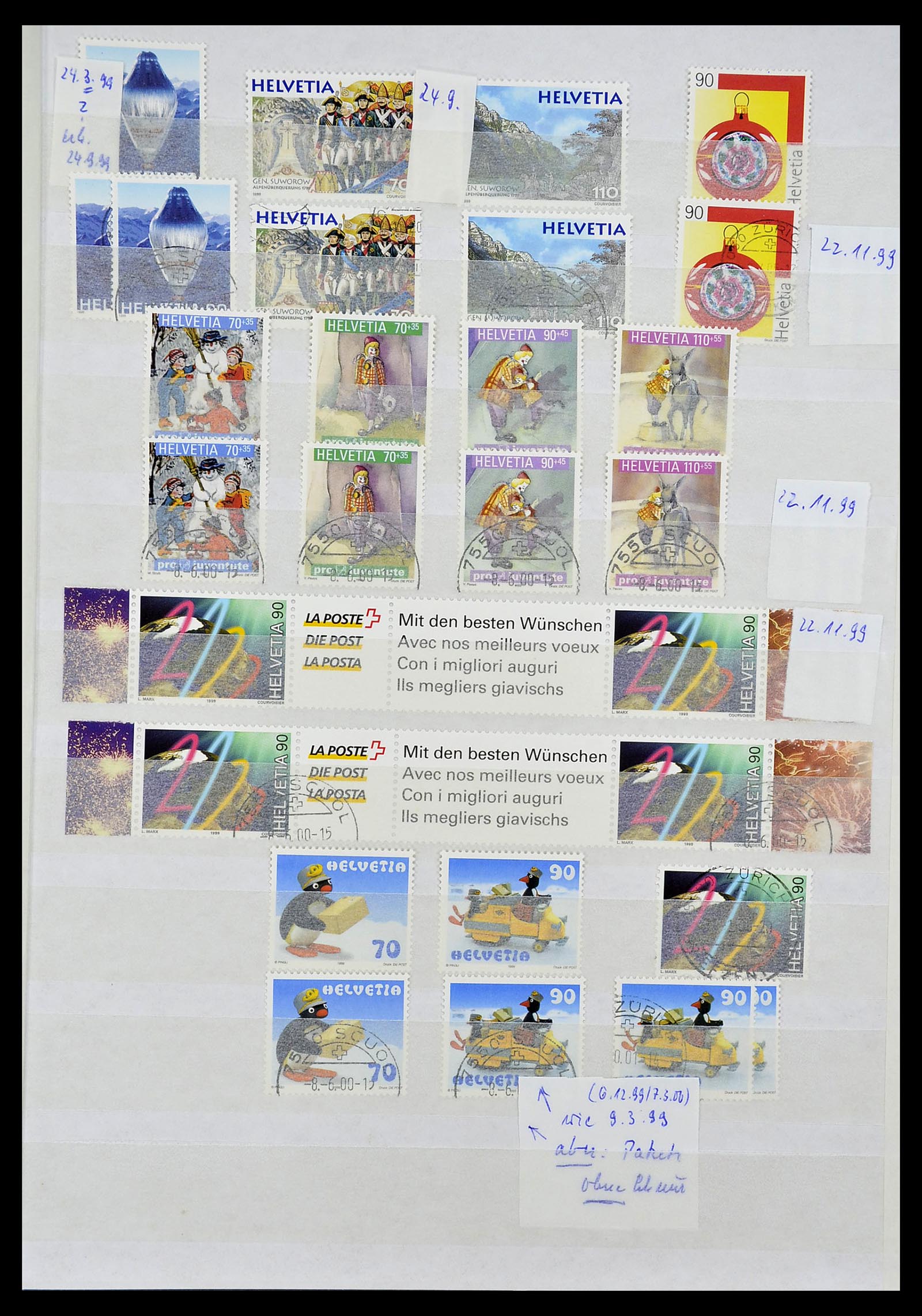 34204 227 - Postzegelverzameling 34204 Zwitserland 1862-2001.