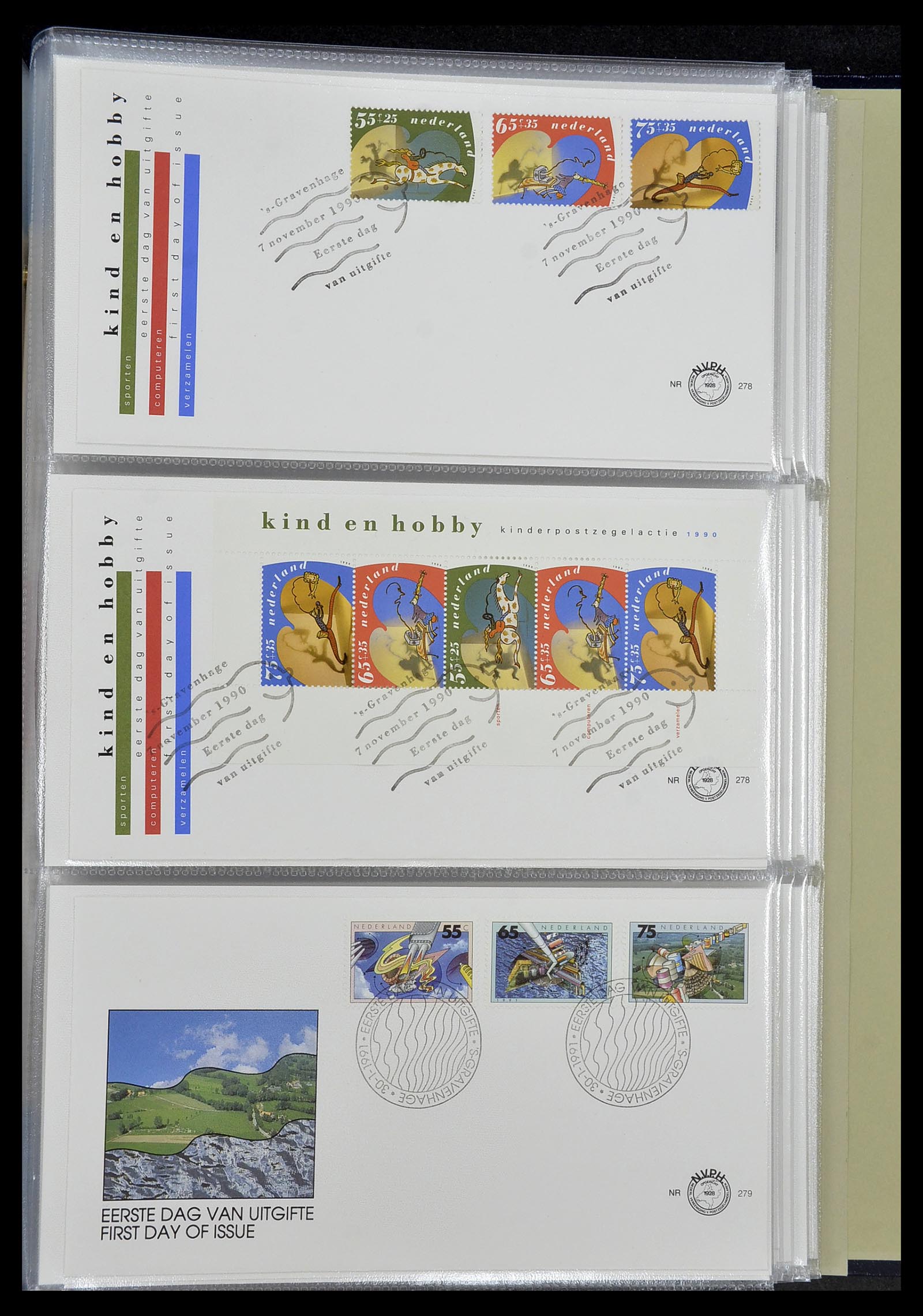 34207 069 - Postzegelverzameling 34207 Nederland FDC's 1970-2011.