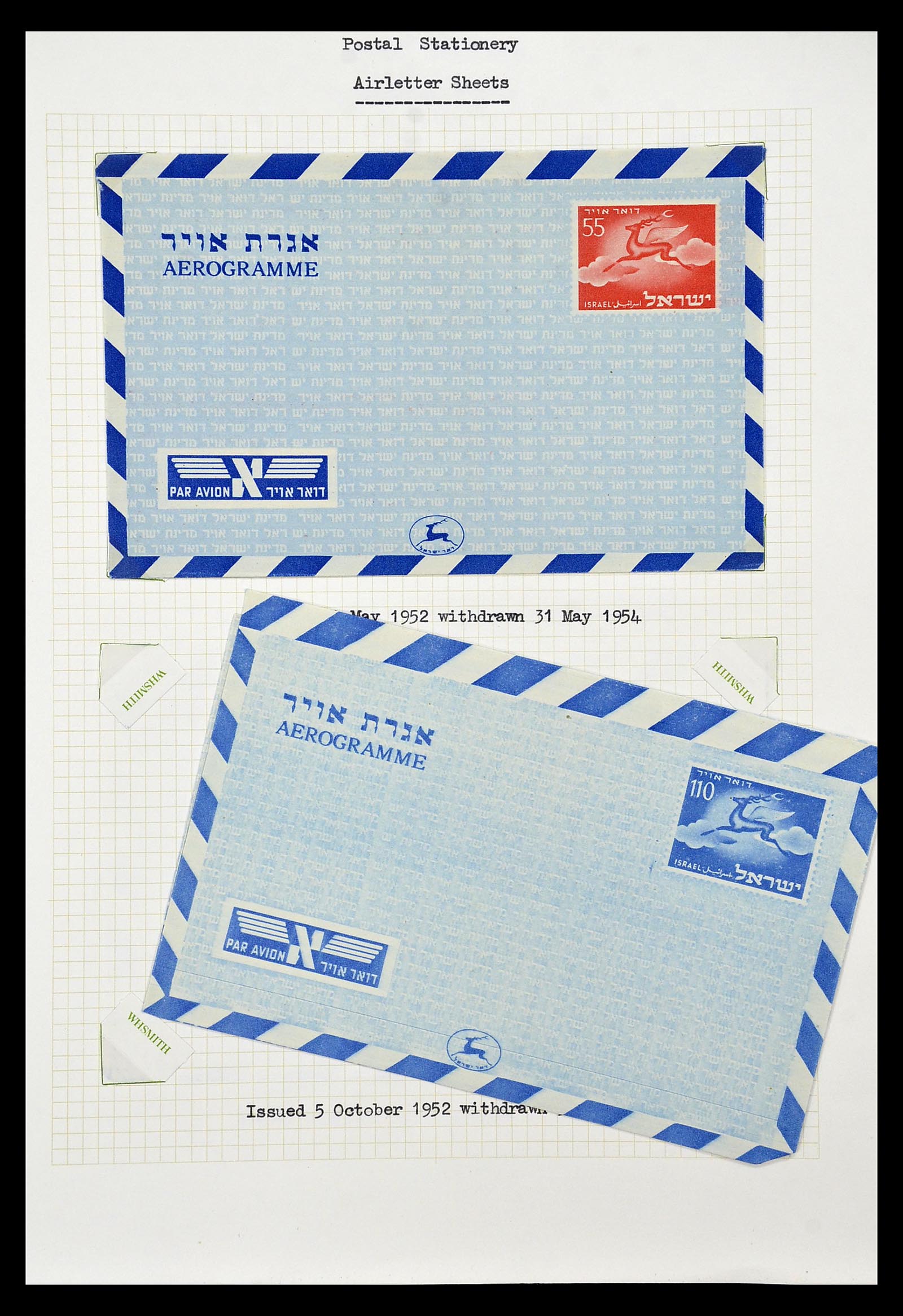 34217 144 - Postzegelverzameling 34217 Israël brieven en FDC's 1949-1985.