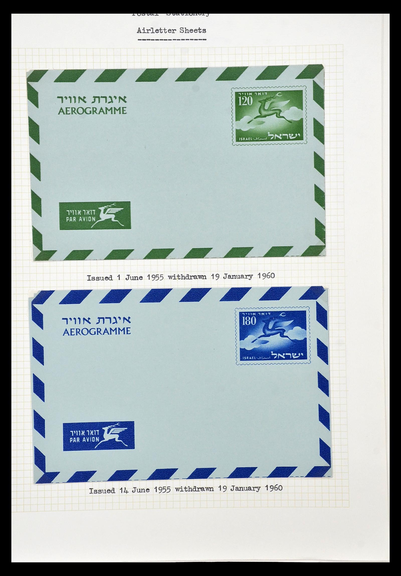 34217 147 - Postzegelverzameling 34217 Israël brieven en FDC's 1949-1985.