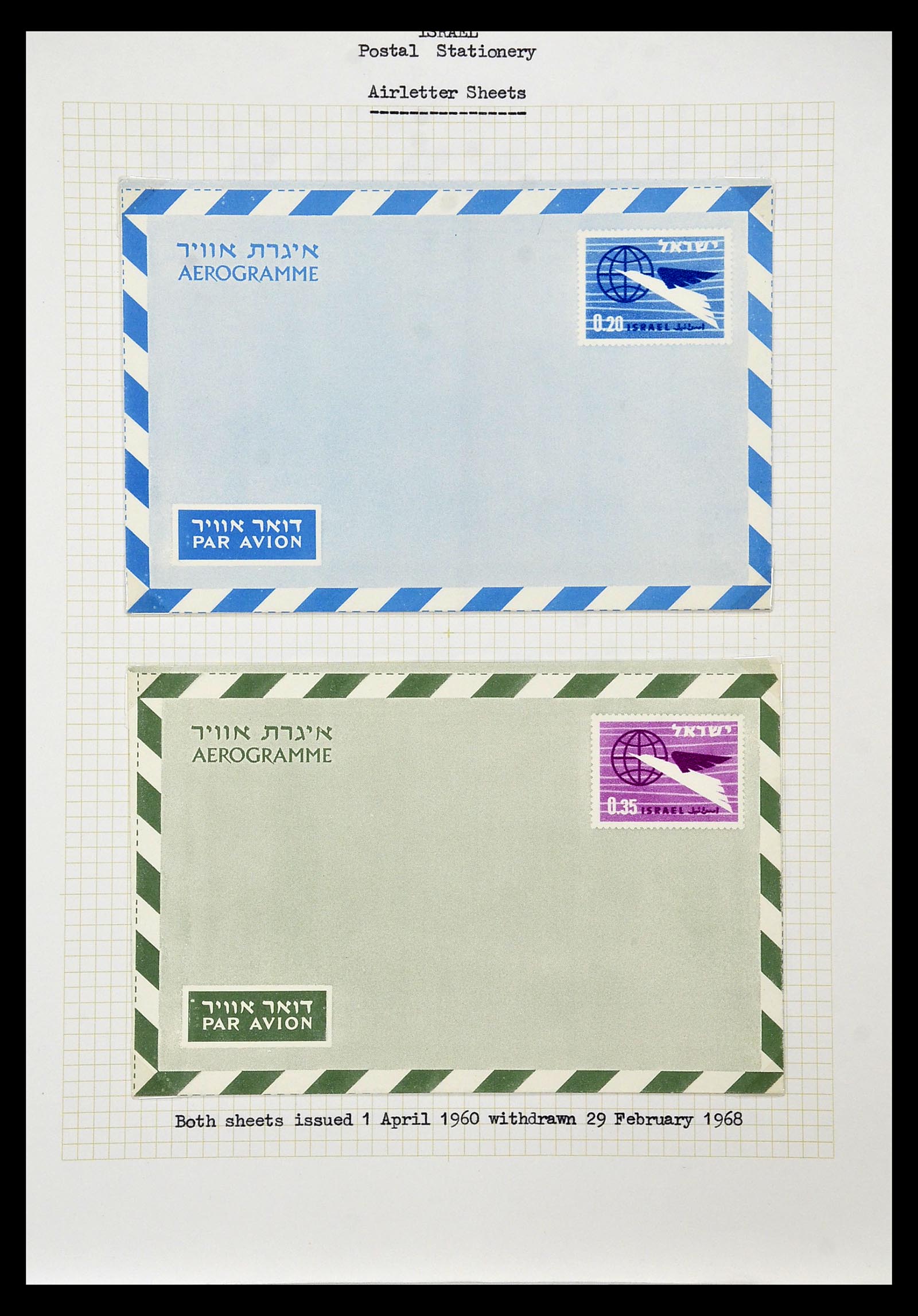 34217 153 - Postzegelverzameling 34217 Israël brieven en FDC's 1949-1985.