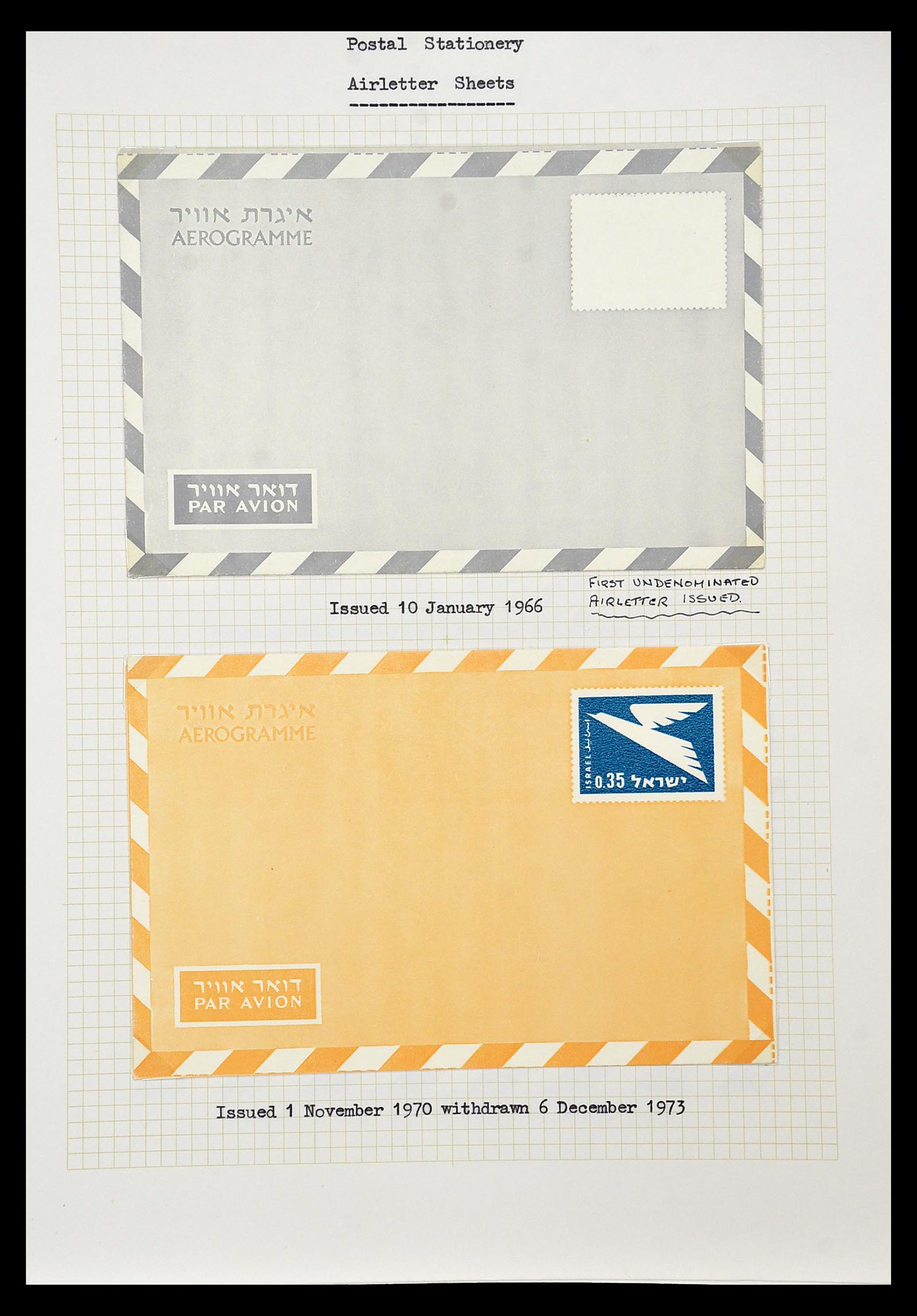 34217 155 - Postzegelverzameling 34217 Israël brieven en FDC's 1949-1985.