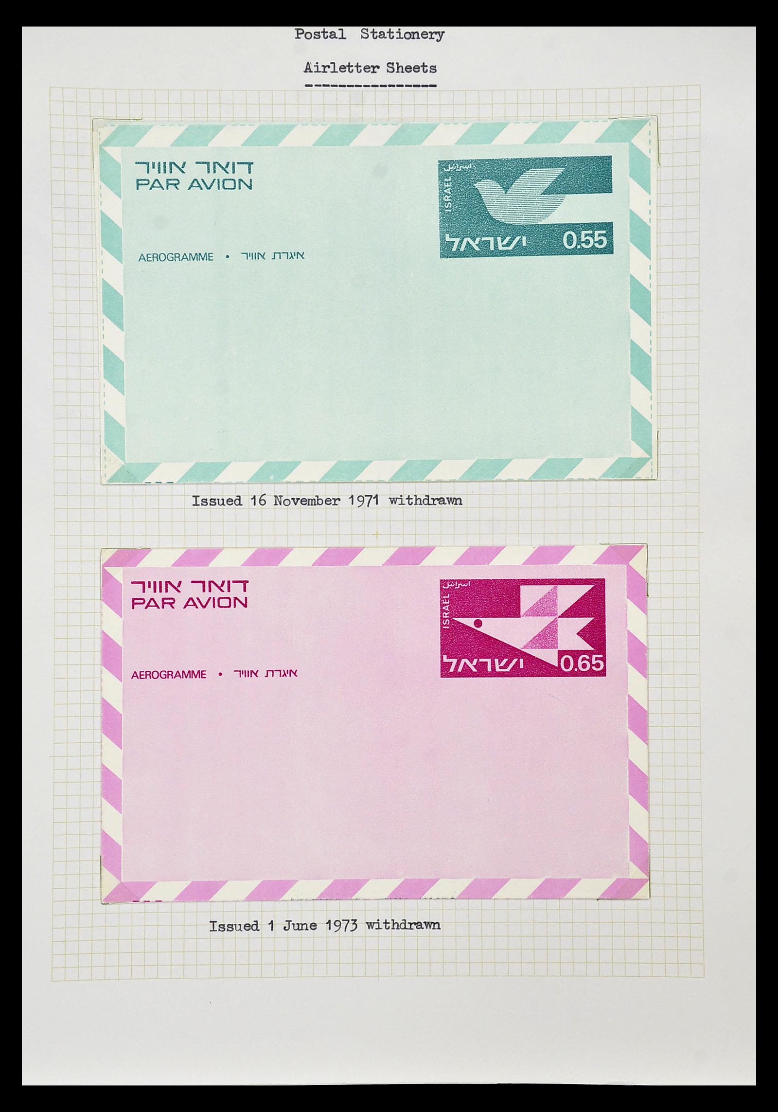 34217 158 - Postzegelverzameling 34217 Israël brieven en FDC's 1949-1985.