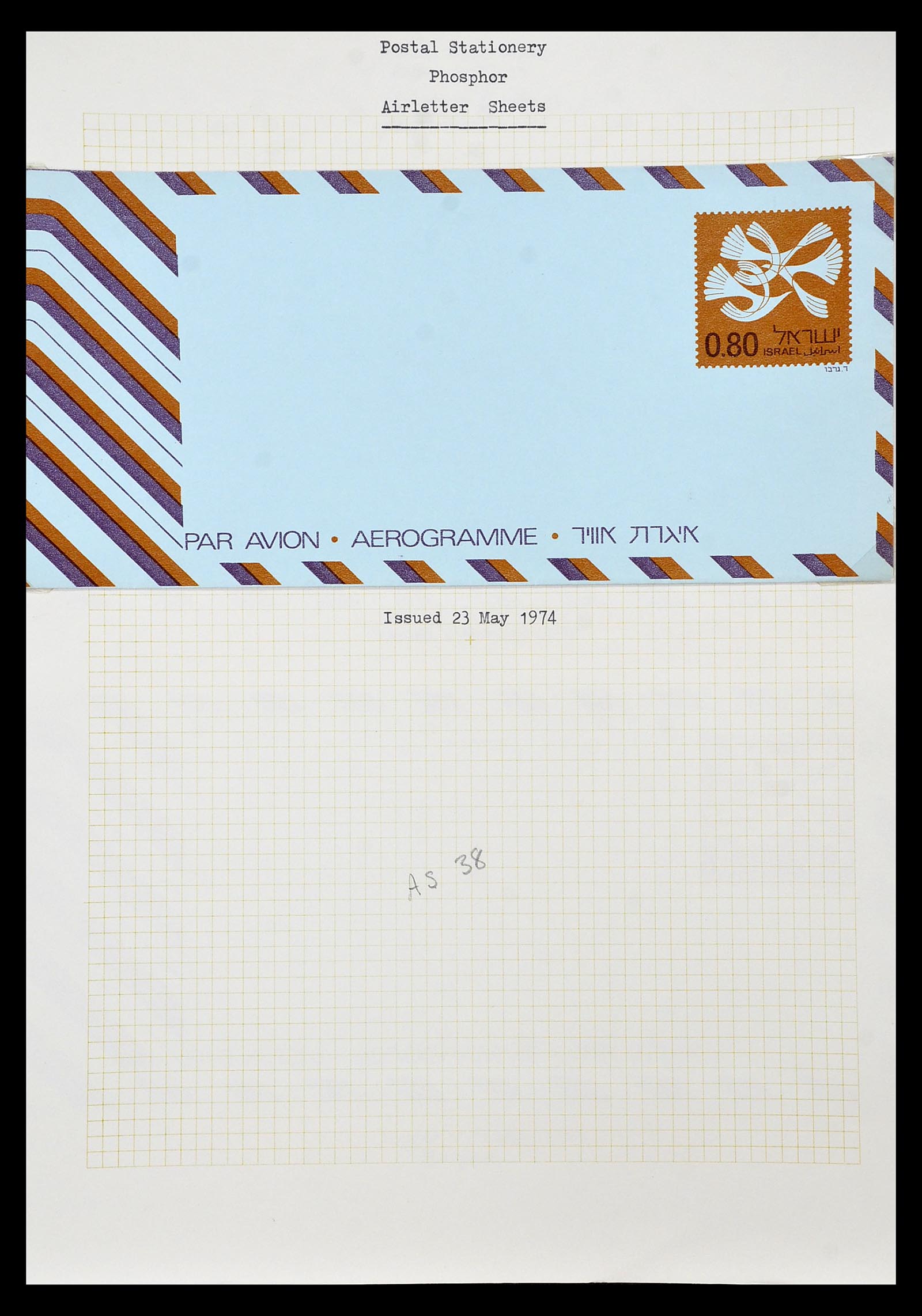 34217 159 - Postzegelverzameling 34217 Israël brieven en FDC's 1949-1985.