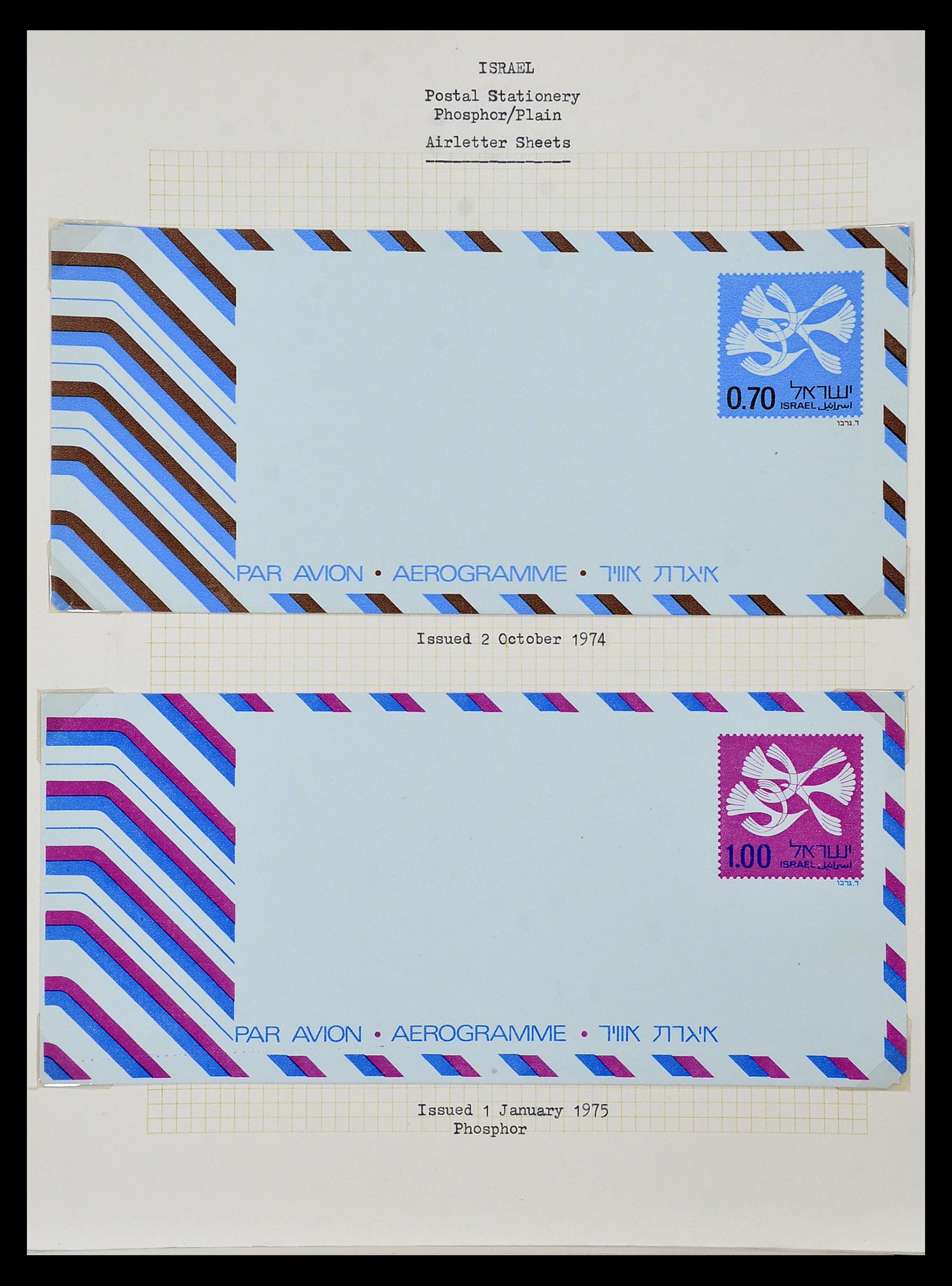 34217 160 - Postzegelverzameling 34217 Israël brieven en FDC's 1949-1985.