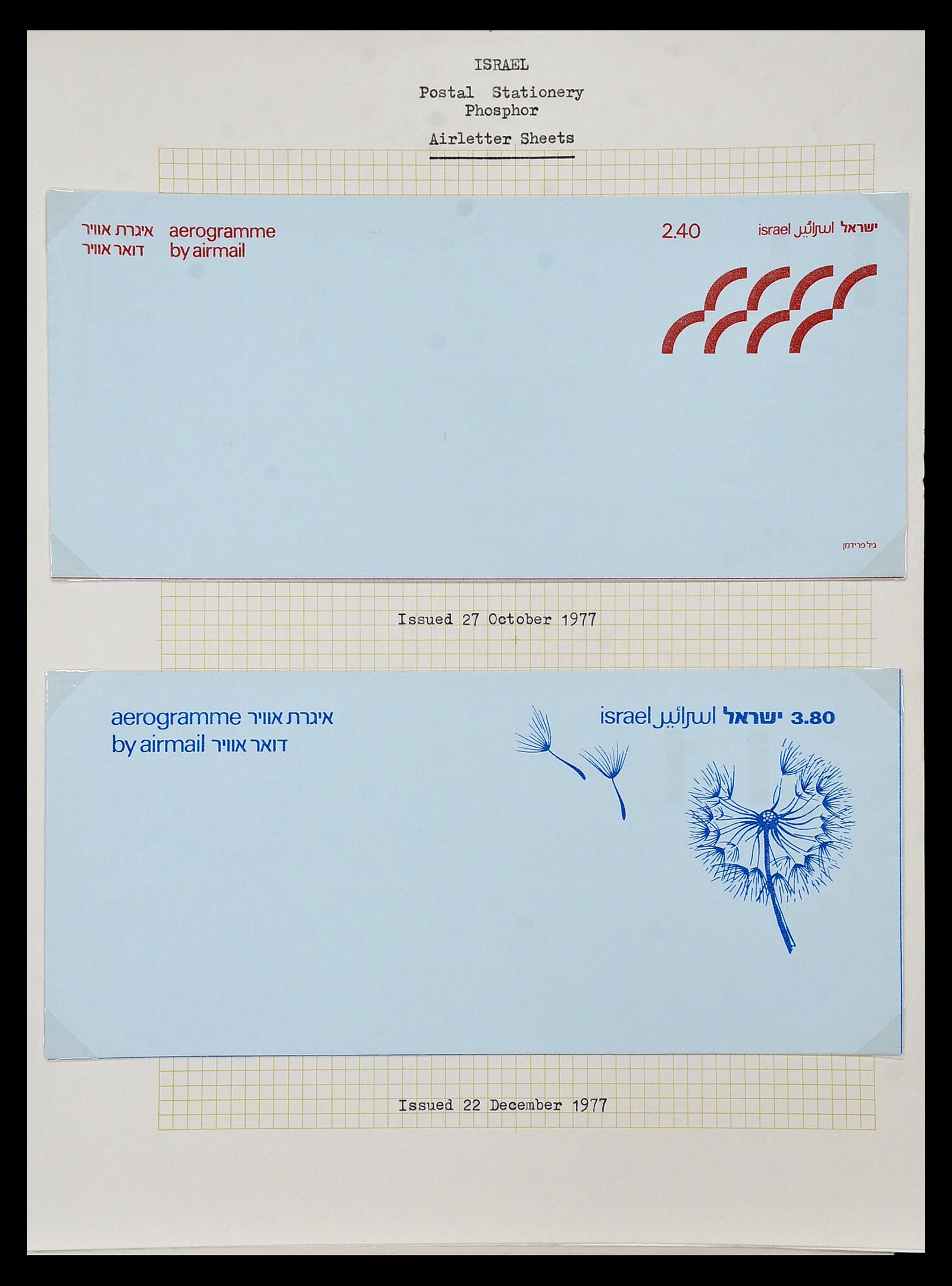 34217 163 - Postzegelverzameling 34217 Israël brieven en FDC's 1949-1985.