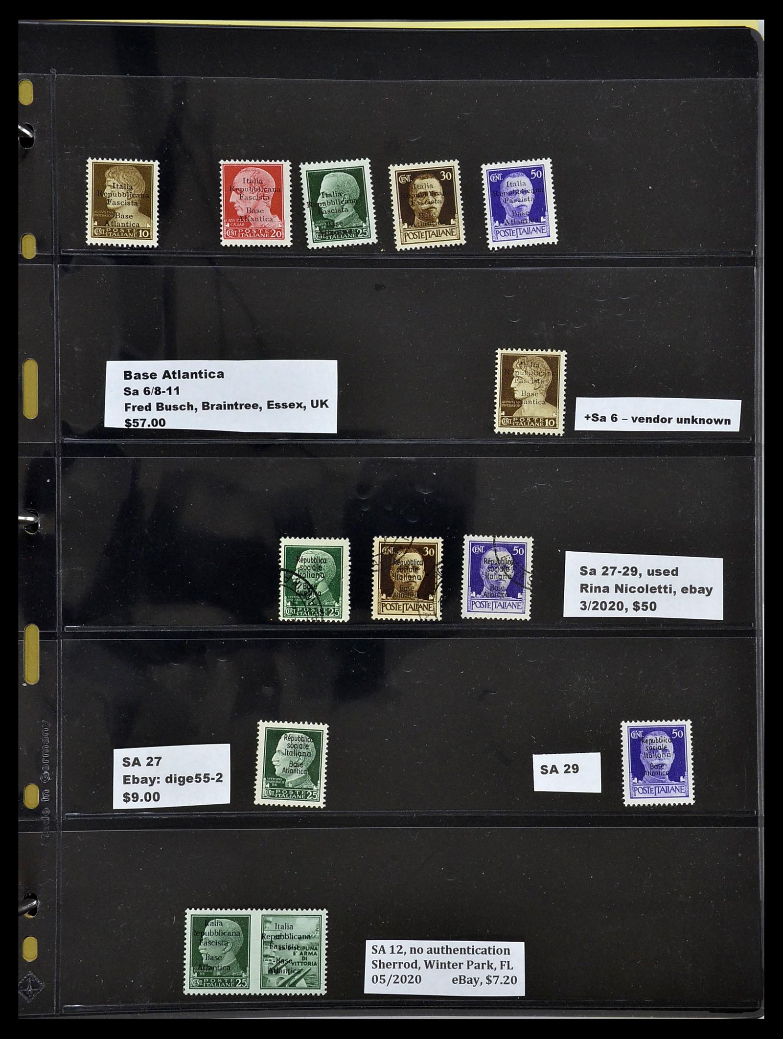 34227 062 - Postzegelverzameling 34227 Italië R.S.I. 1943-1945.