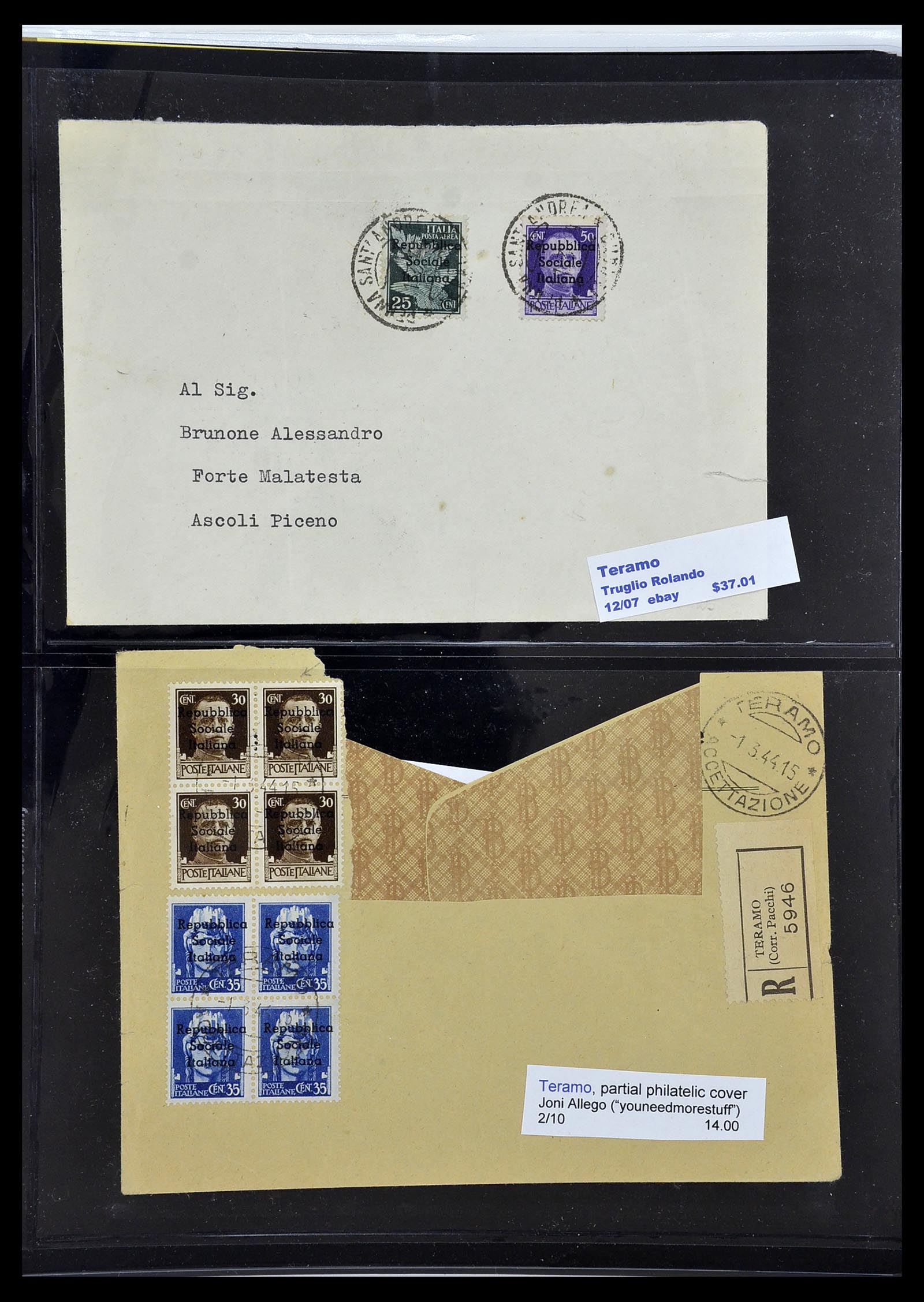 34227 064 - Postzegelverzameling 34227 Italië R.S.I. 1943-1945.