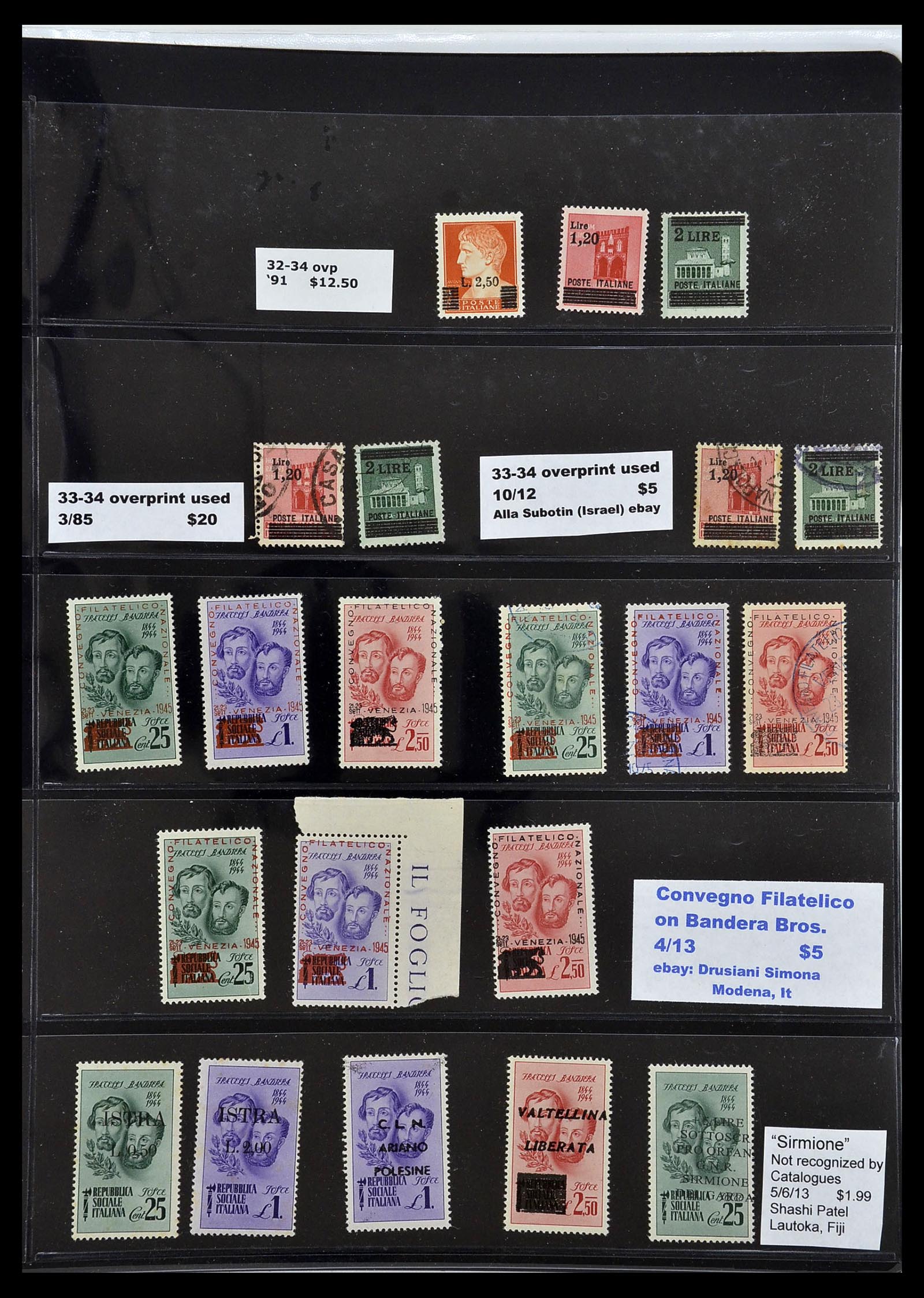 34227 068 - Postzegelverzameling 34227 Italië R.S.I. 1943-1945.