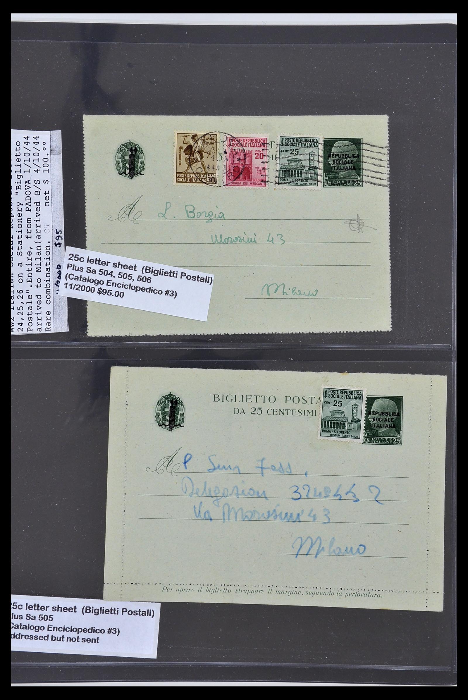 34227 077 - Postzegelverzameling 34227 Italië R.S.I. 1943-1945.