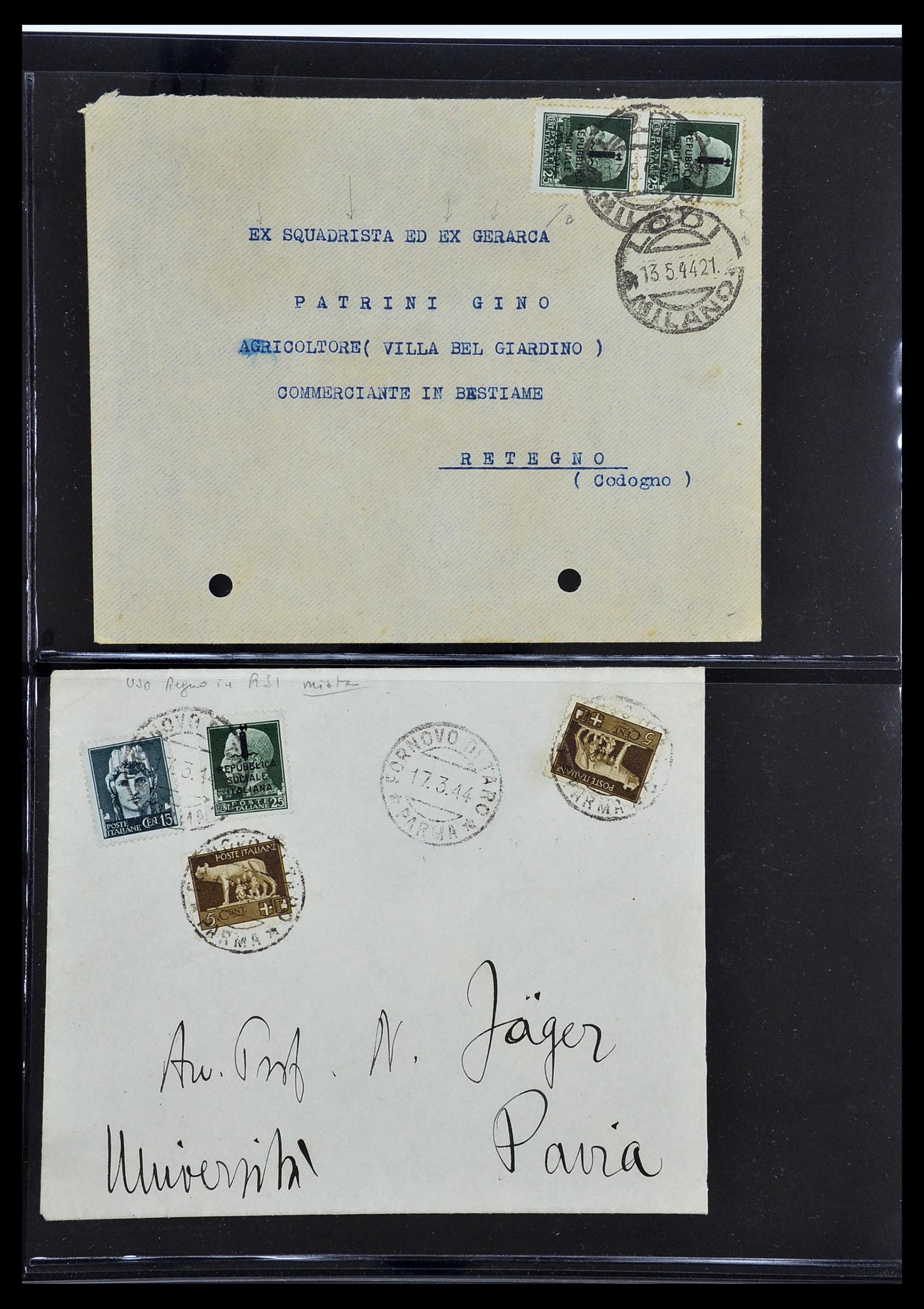 34227 108 - Postzegelverzameling 34227 Italië R.S.I. 1943-1945.