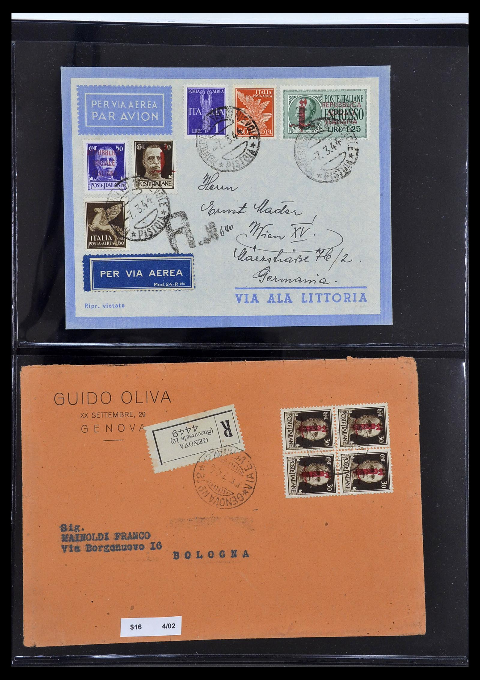 34227 110 - Postzegelverzameling 34227 Italië R.S.I. 1943-1945.