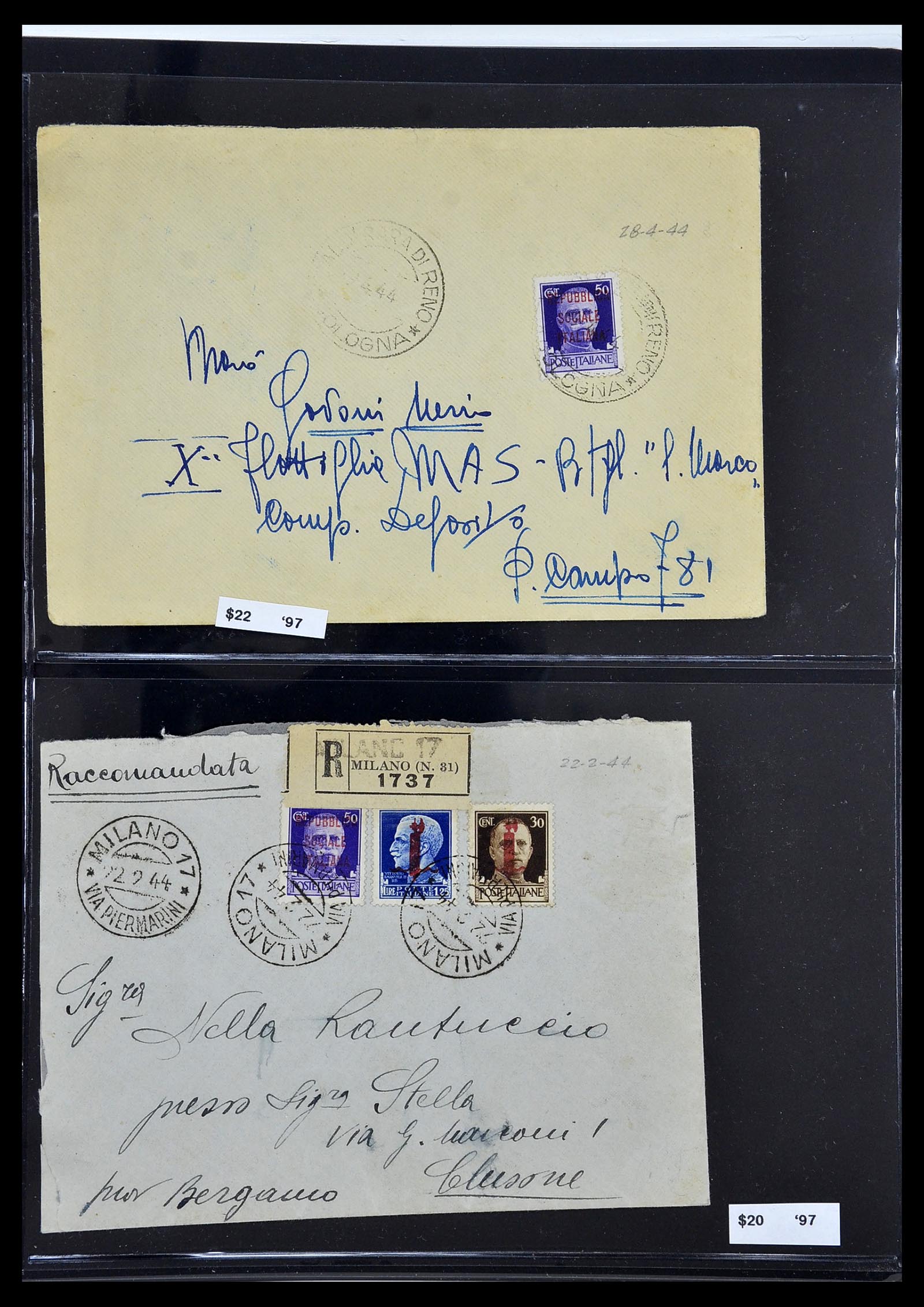 34227 111 - Postzegelverzameling 34227 Italië R.S.I. 1943-1945.