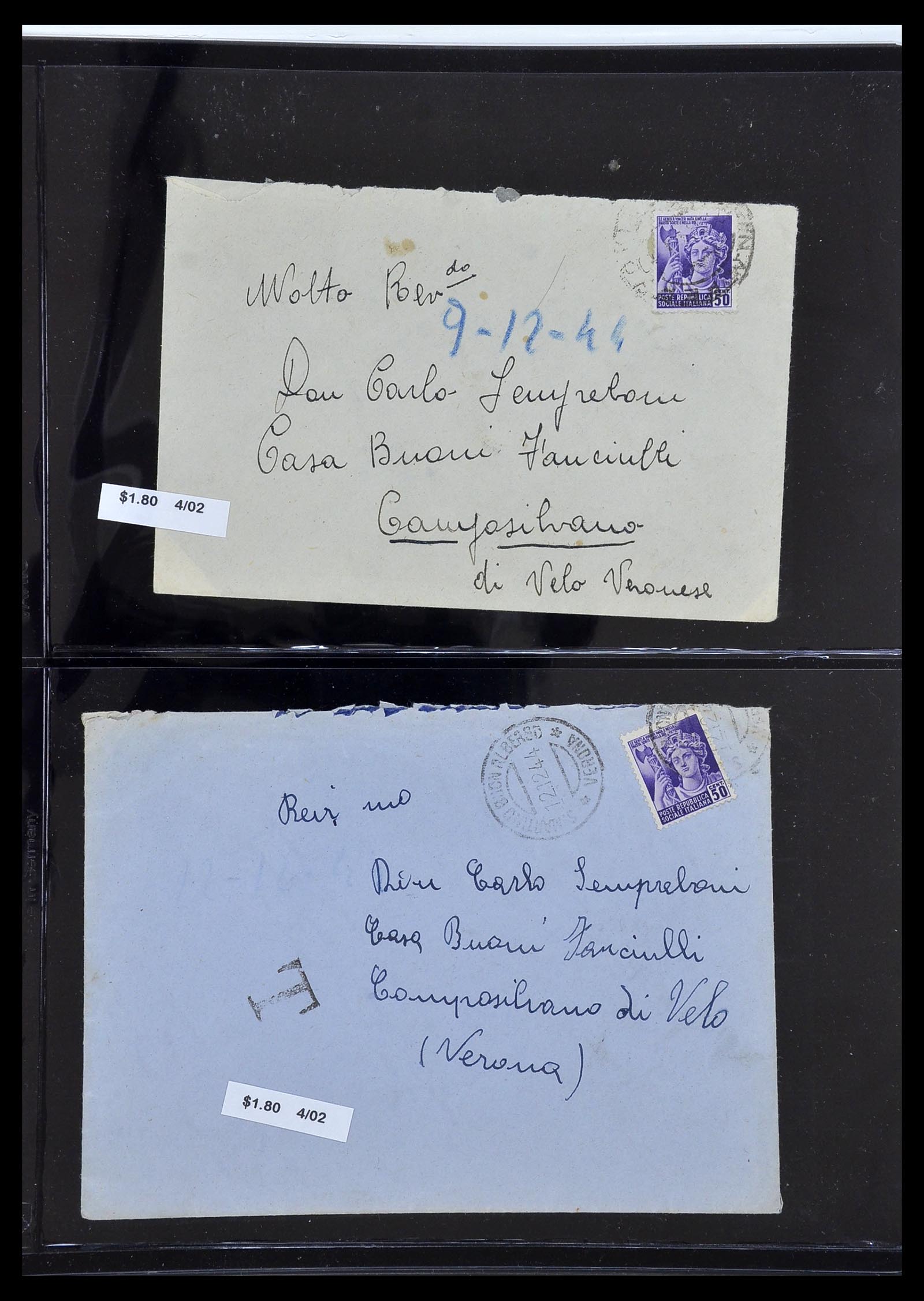 34227 114 - Postzegelverzameling 34227 Italië R.S.I. 1943-1945.