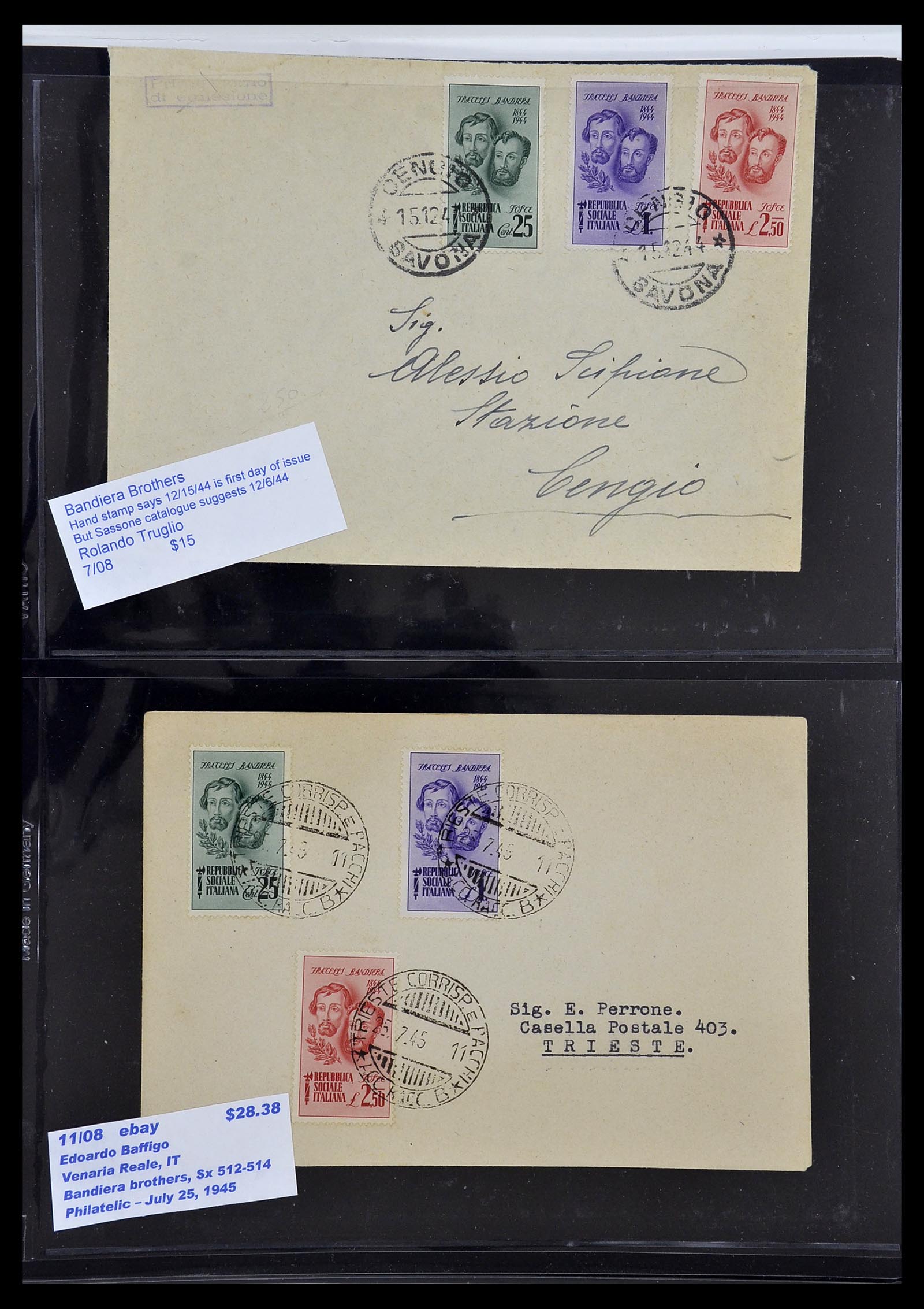 34227 119 - Postzegelverzameling 34227 Italië R.S.I. 1943-1945.
