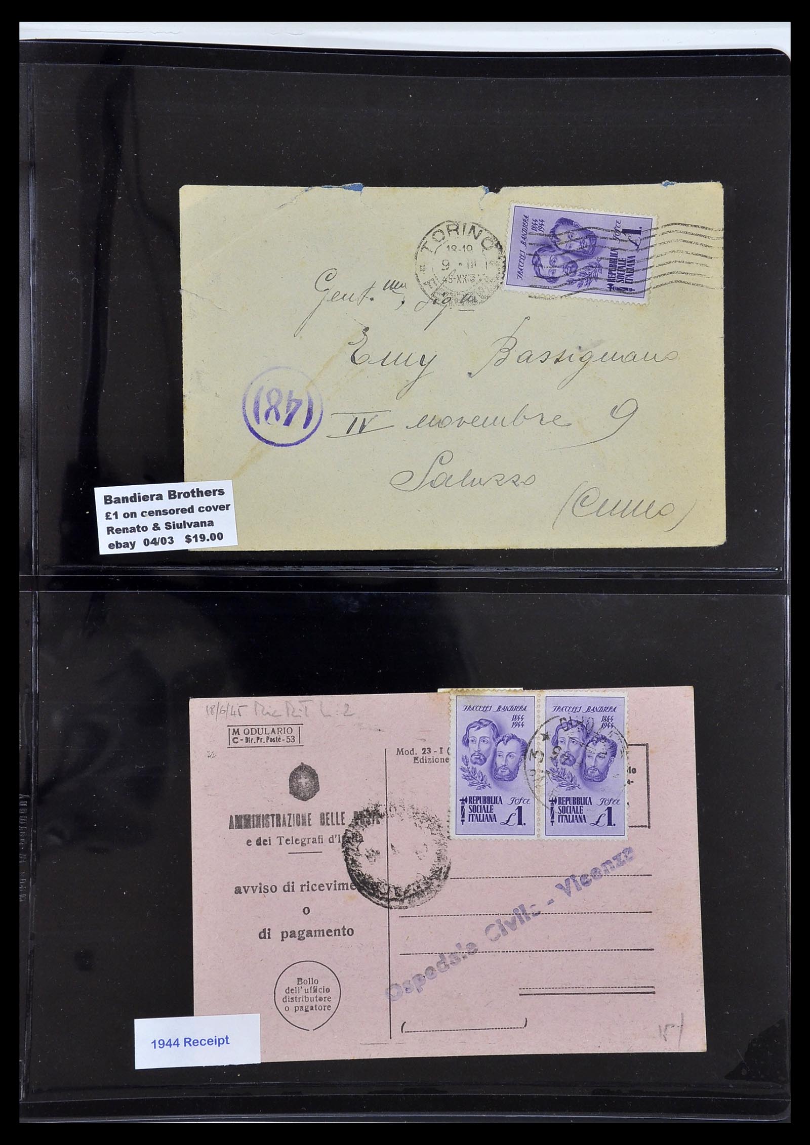 34227 121 - Postzegelverzameling 34227 Italië R.S.I. 1943-1945.