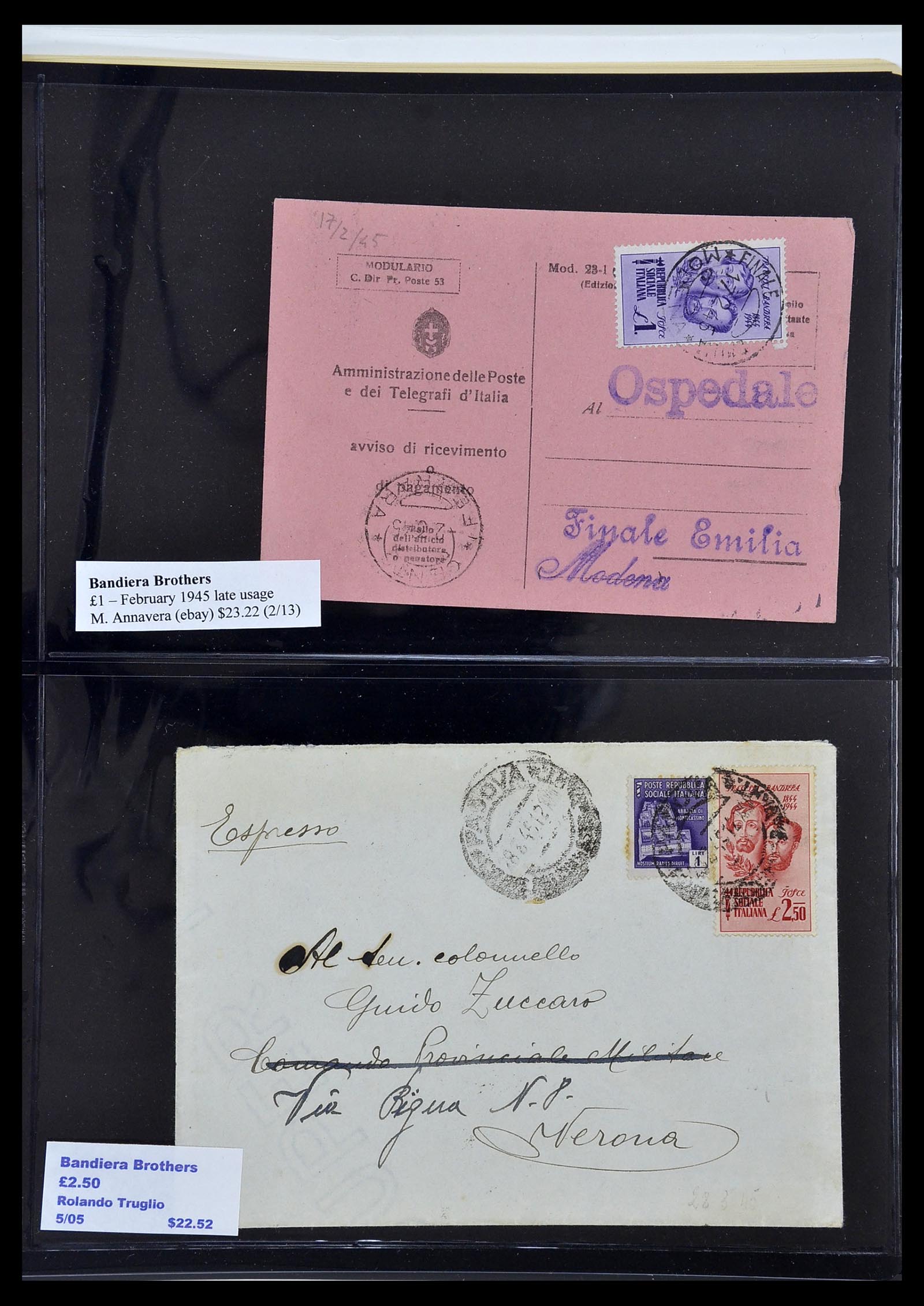 34227 122 - Postzegelverzameling 34227 Italië R.S.I. 1943-1945.