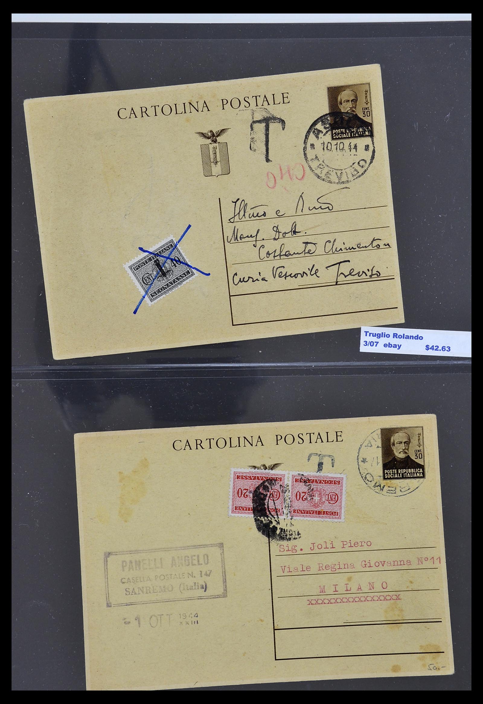 34227 124 - Postzegelverzameling 34227 Italië R.S.I. 1943-1945.