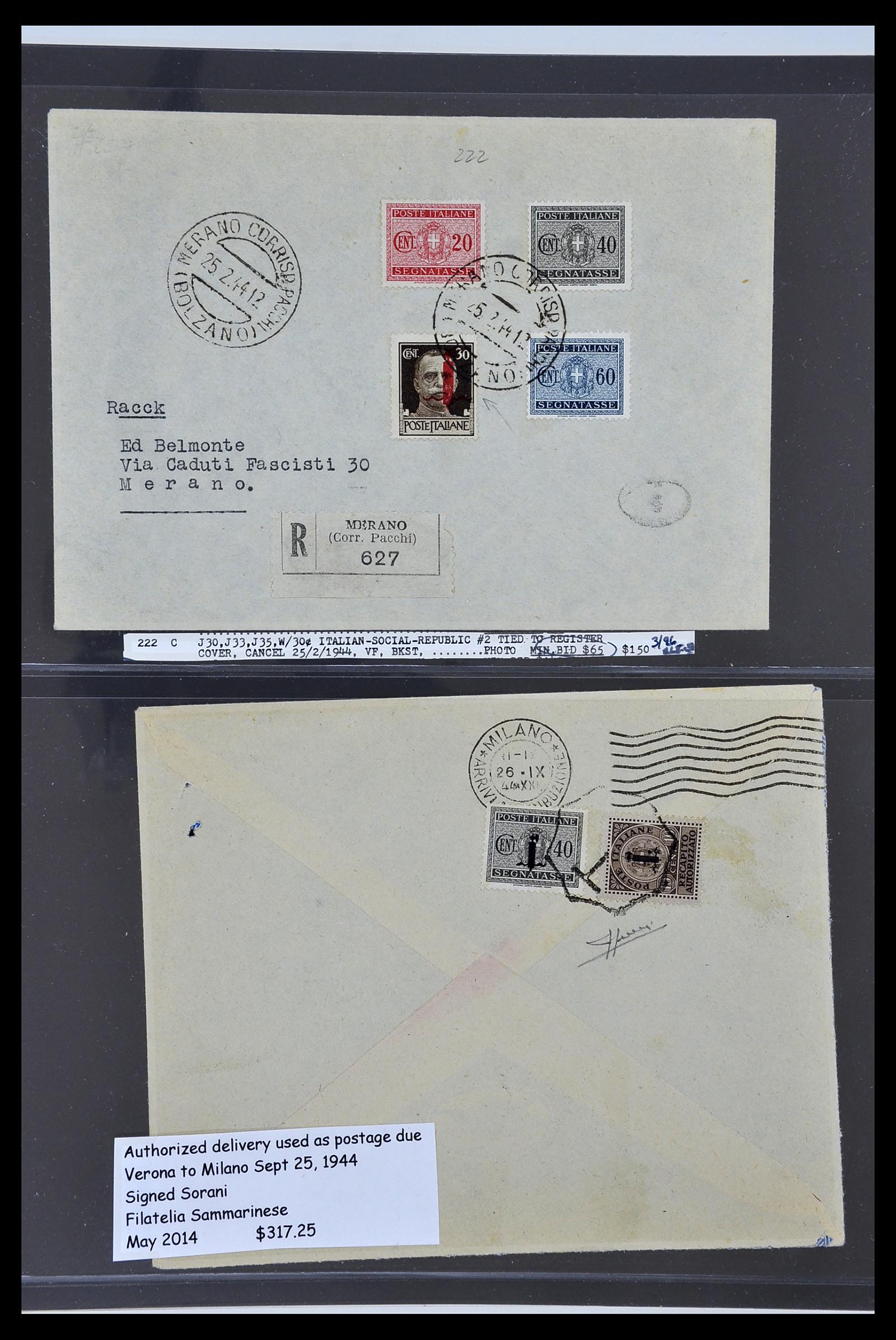 34227 128 - Postzegelverzameling 34227 Italië R.S.I. 1943-1945.