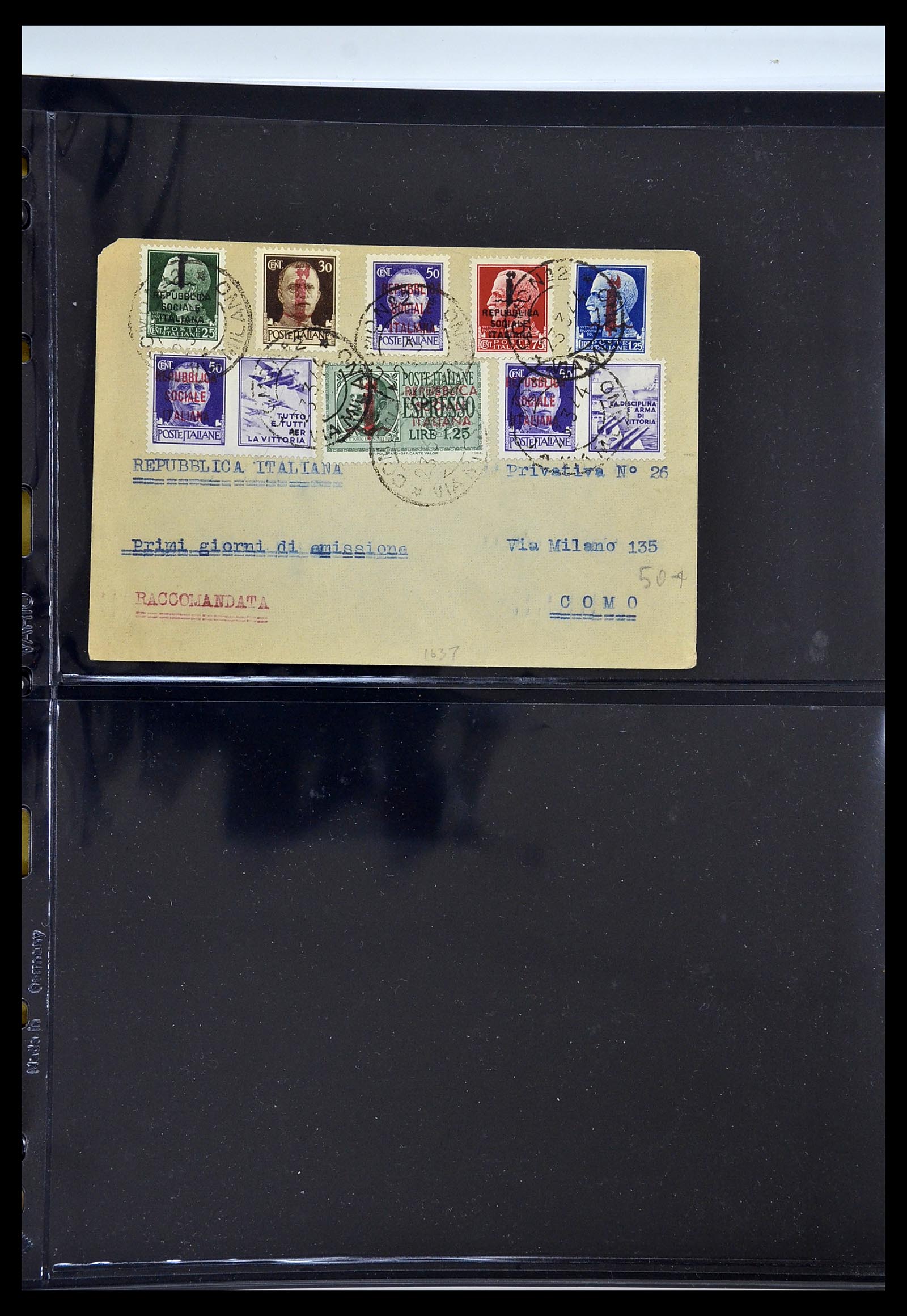 34227 163 - Postzegelverzameling 34227 Italië R.S.I. 1943-1945.