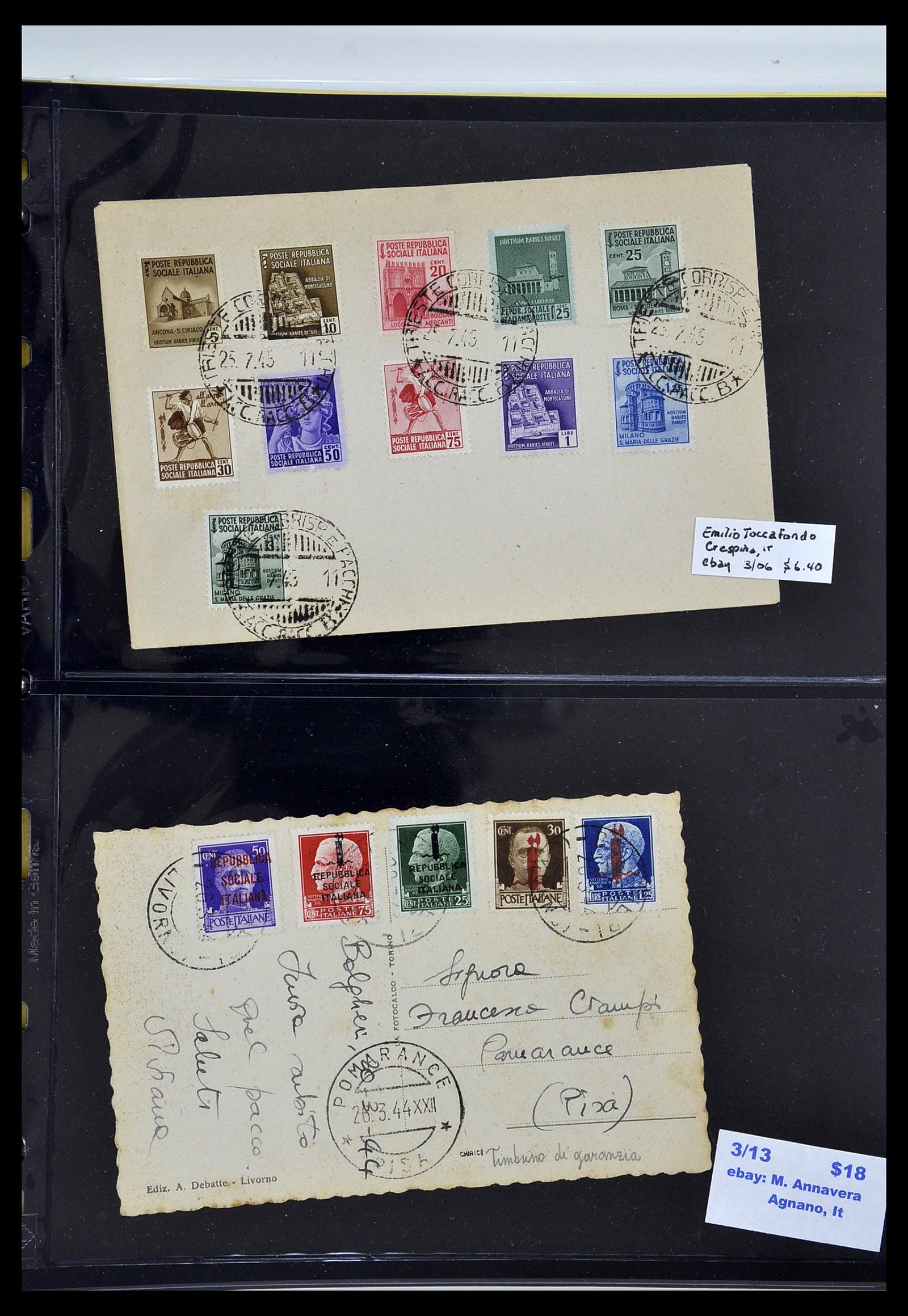 34227 164 - Postzegelverzameling 34227 Italië R.S.I. 1943-1945.