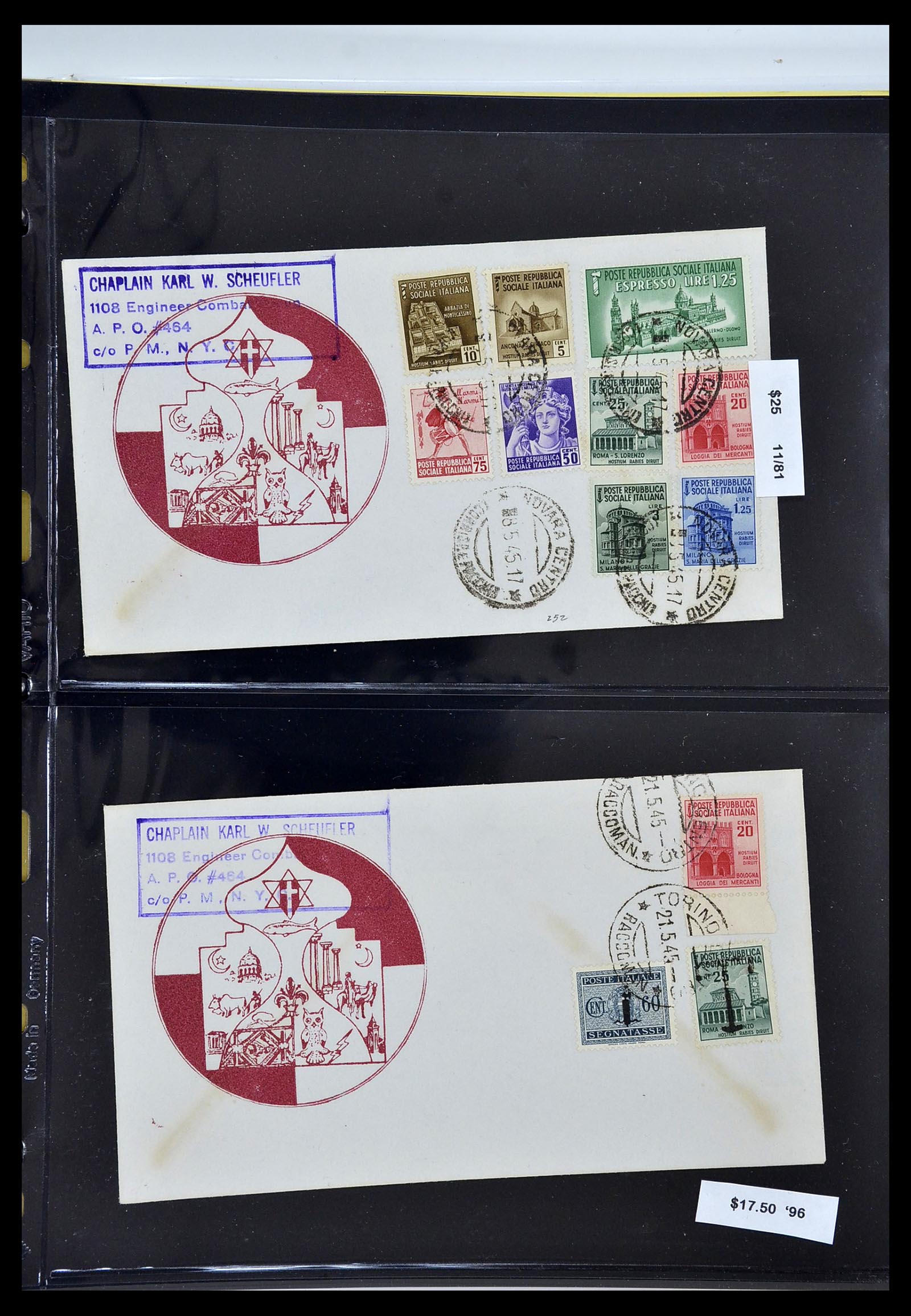 34227 165 - Postzegelverzameling 34227 Italië R.S.I. 1943-1945.