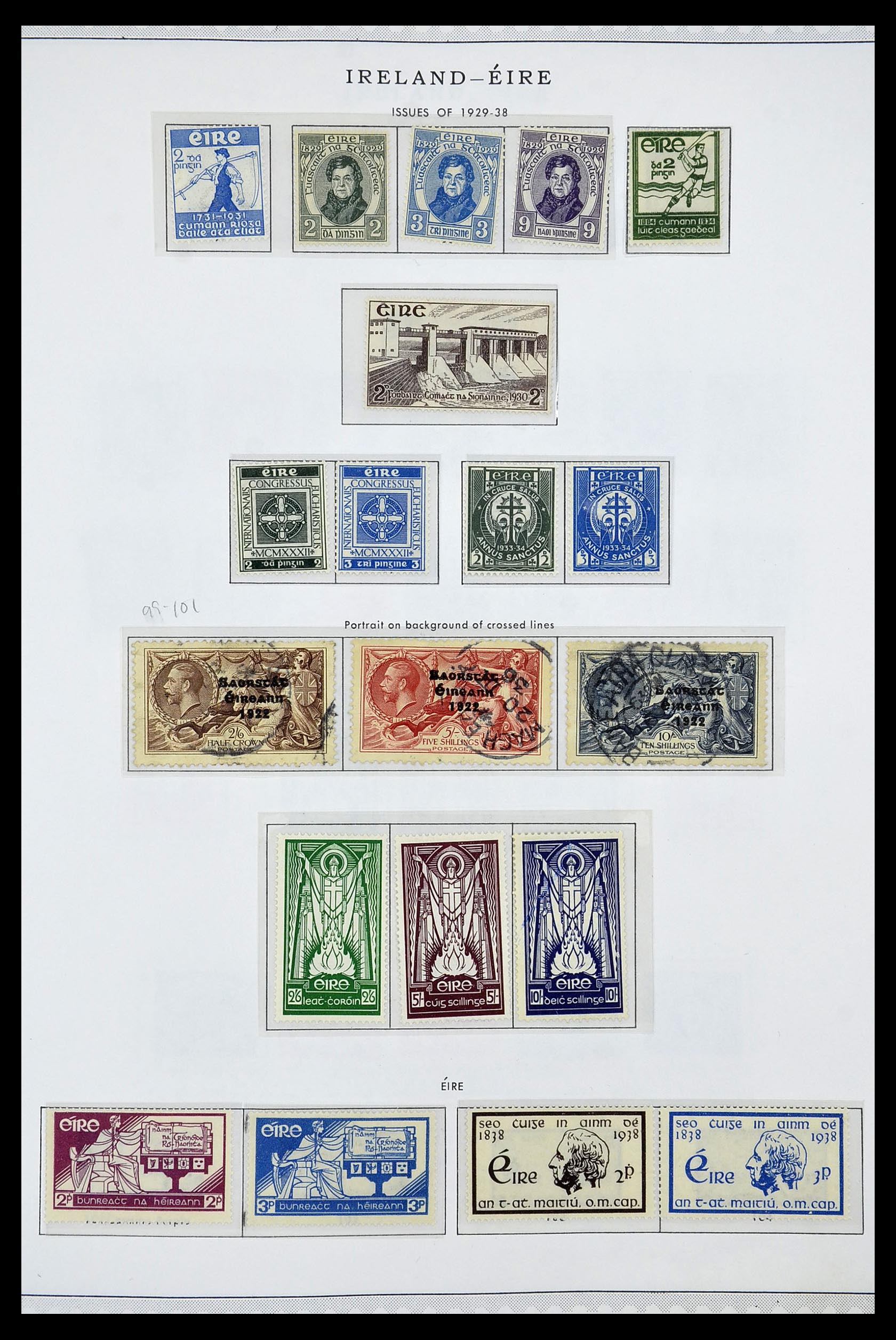 34240 006 - Postzegelverzameling 34240 Ierland 1922-2002.