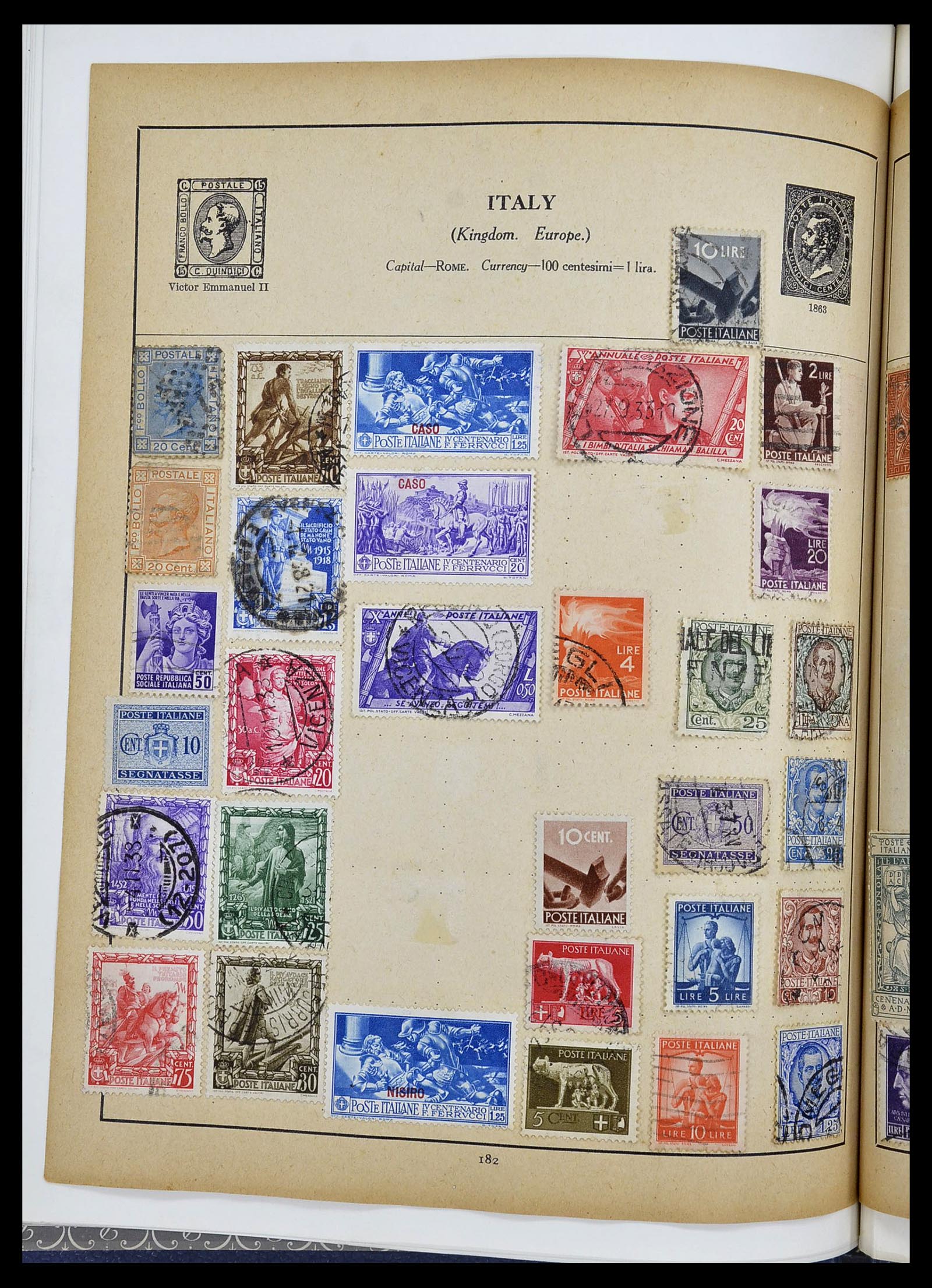 34282 064 - Postzegelverzameling 34282 Italië en gebieden 1852-1940.